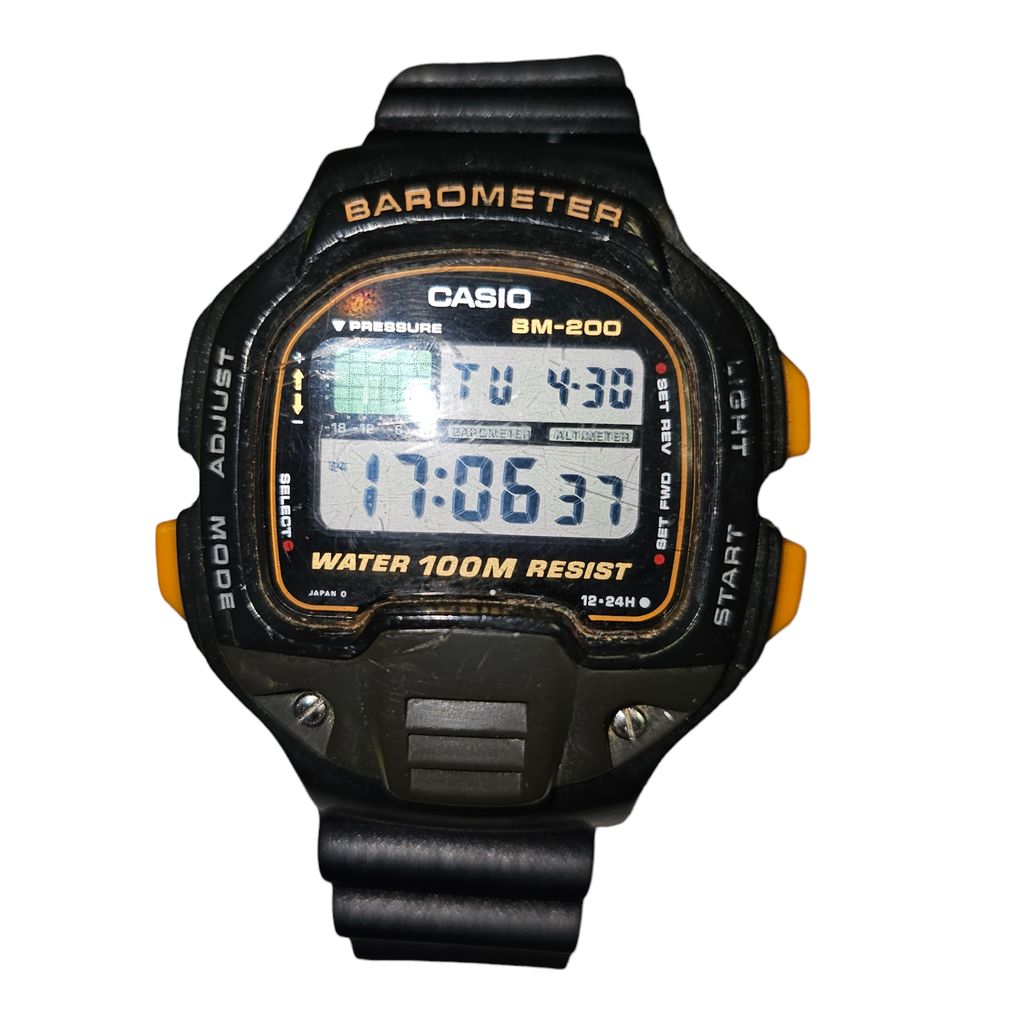 Casio BM-200W Module 983 / Montre Casio Vintage Baromètre Altimètre Homme [Collectionneur] État correct - Vue 4 - 