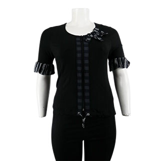 Gilet noir à manches longues - Femme - Telmail - Taille 46 Très bon état -  reconditionné disponible sur Label Emmaüs