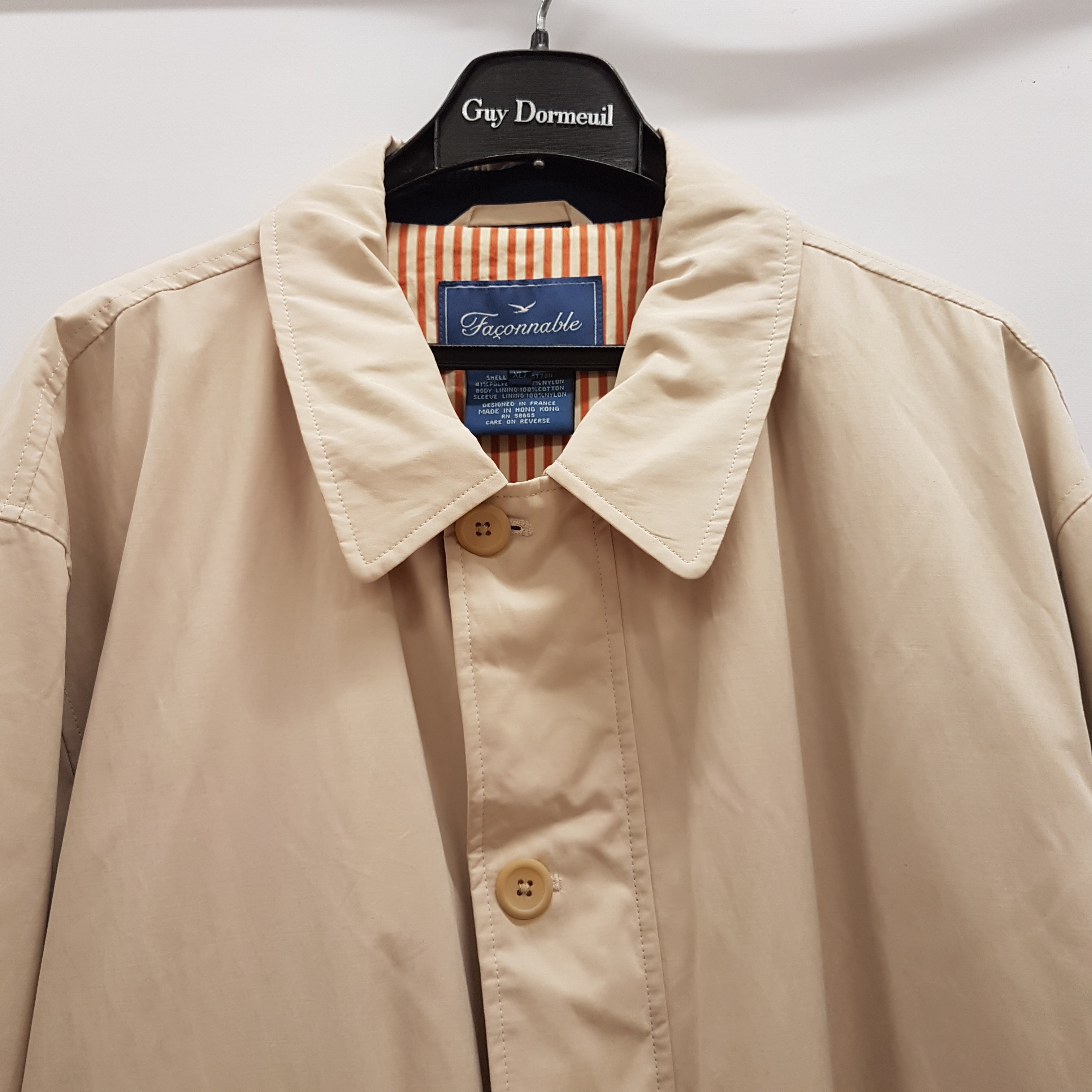 Imperméable écru - FACONNABLE – Taille XLT Très bon état - Vue 4 - 
