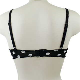 Soutien -gorge avec armatures noir à pois blancs - Femme -Taille 90B - Photo 1