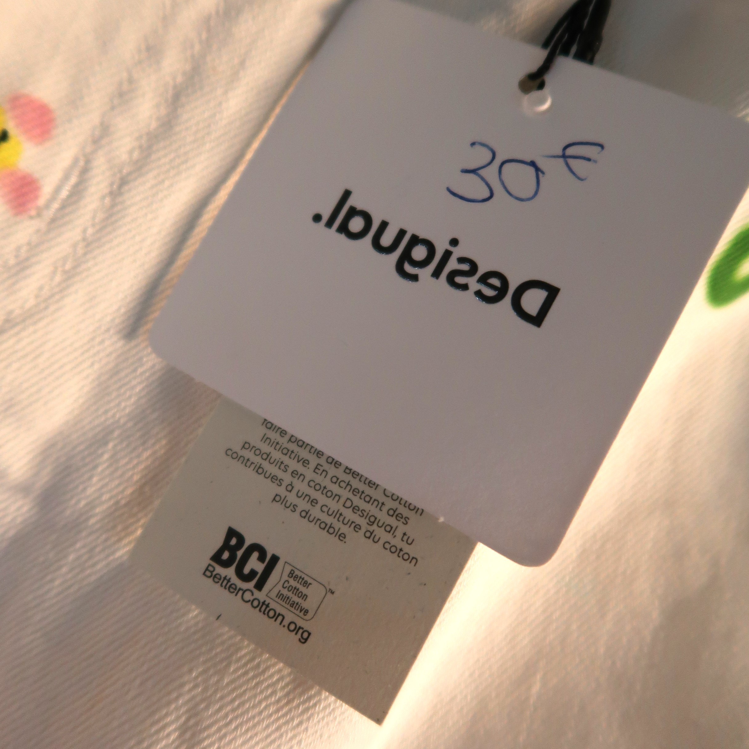 Jupe blanche Desigual à motif fleuri - Taille M - Photo 3