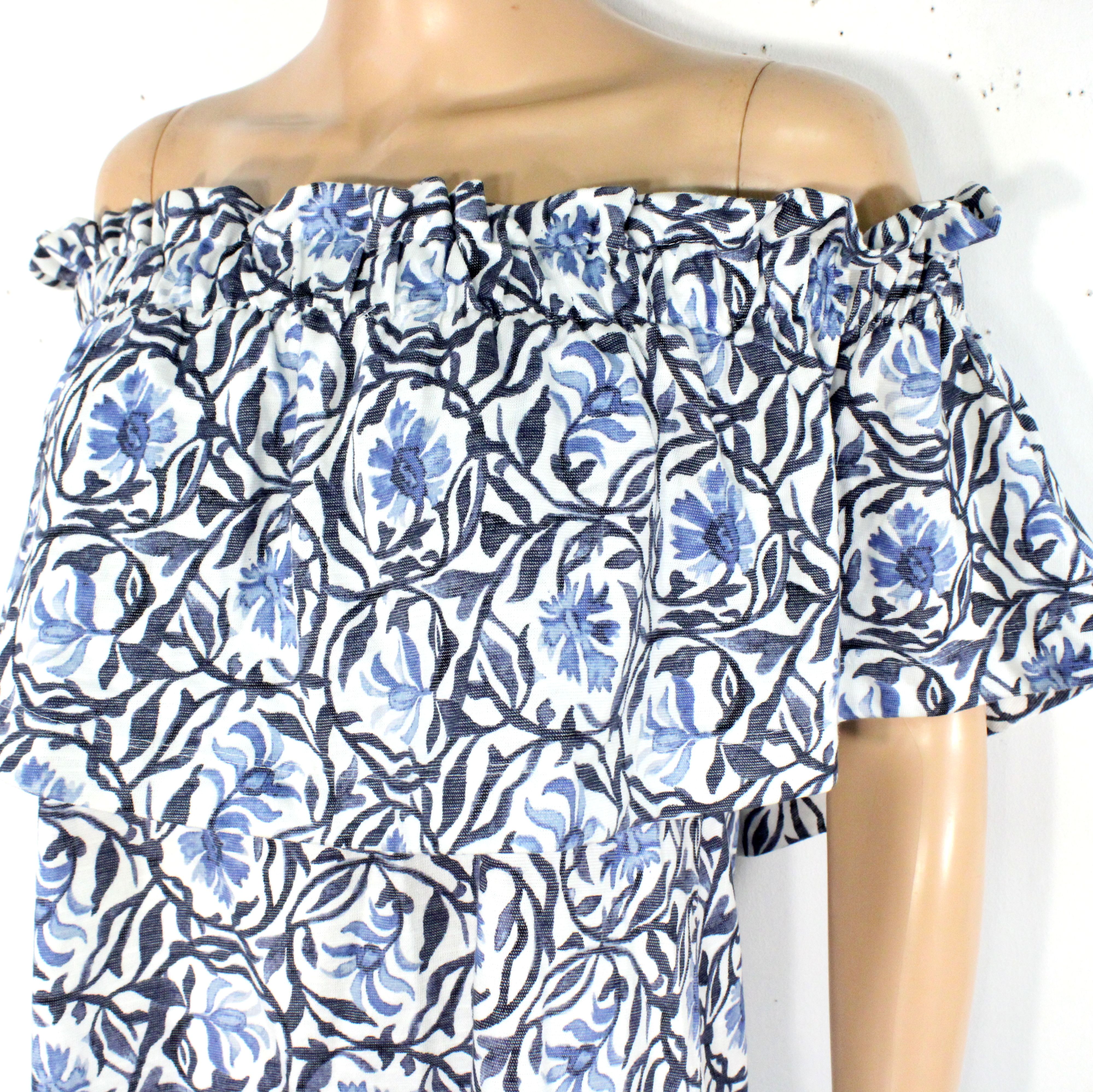 Robe Blanche & Bleue H&M Taille M - h& m - Modalova