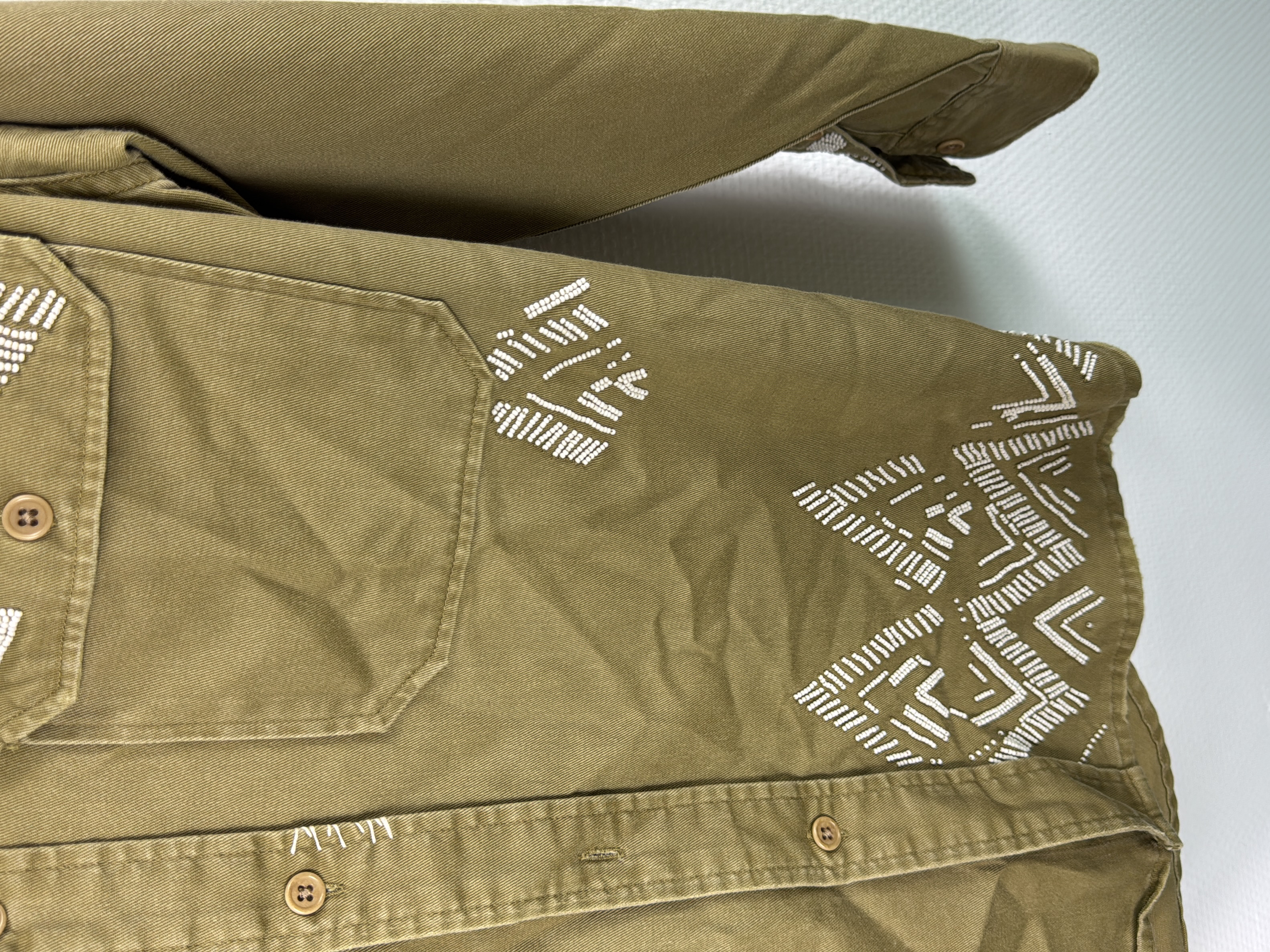 Veste Chemise Polo Ralph Lauren kaki motifs 👕 - Photo 3