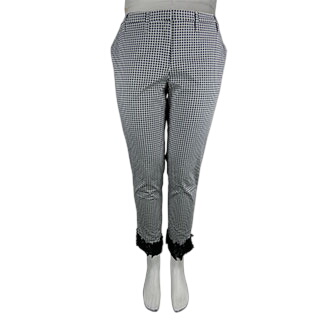 Pantalon blanc imprimé noir - femme - Body Flirt - taille 48 - Photo 0