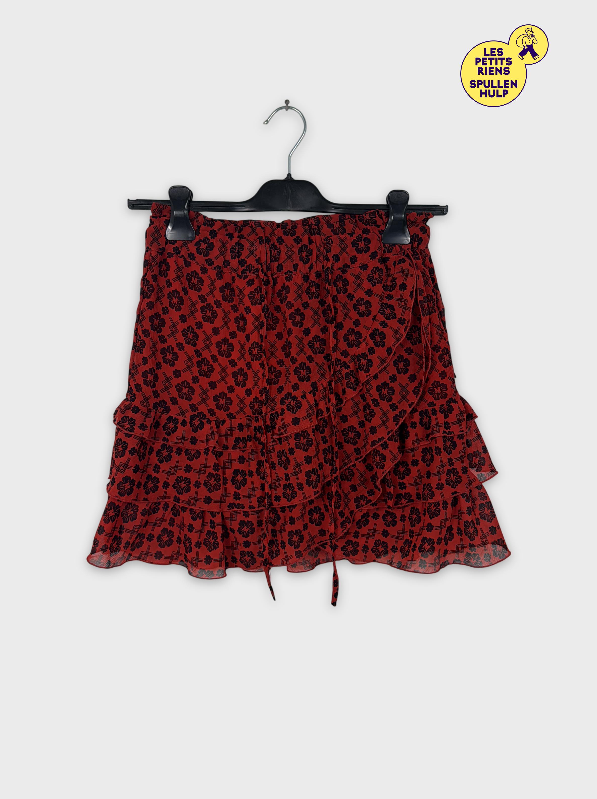 Jupe rouge  fleurs volants XS - Scotch & Soda - Modalova