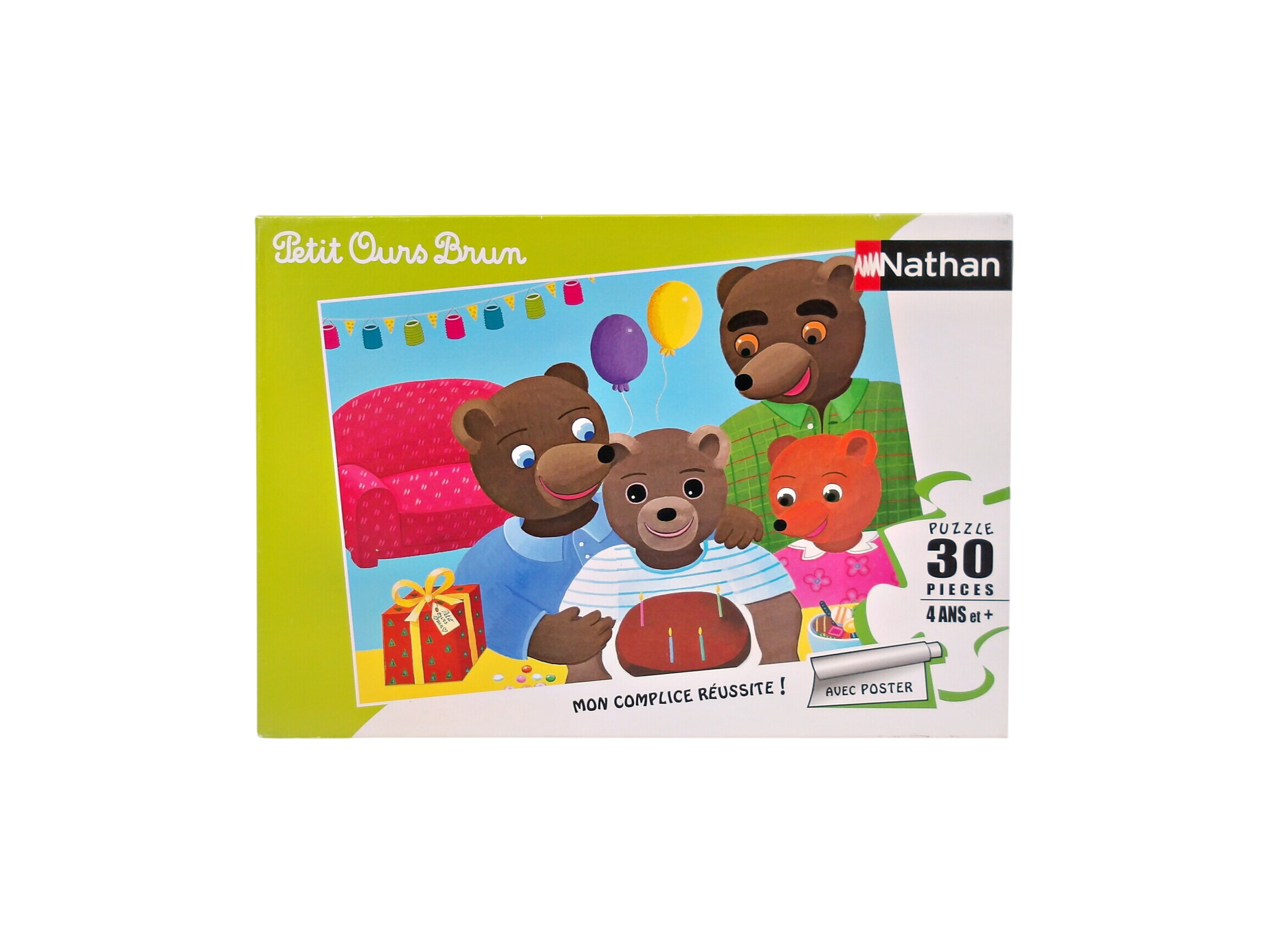 Puzzle - Petit Ours Brun - Anniversaire - 30 pièces - Photo 0