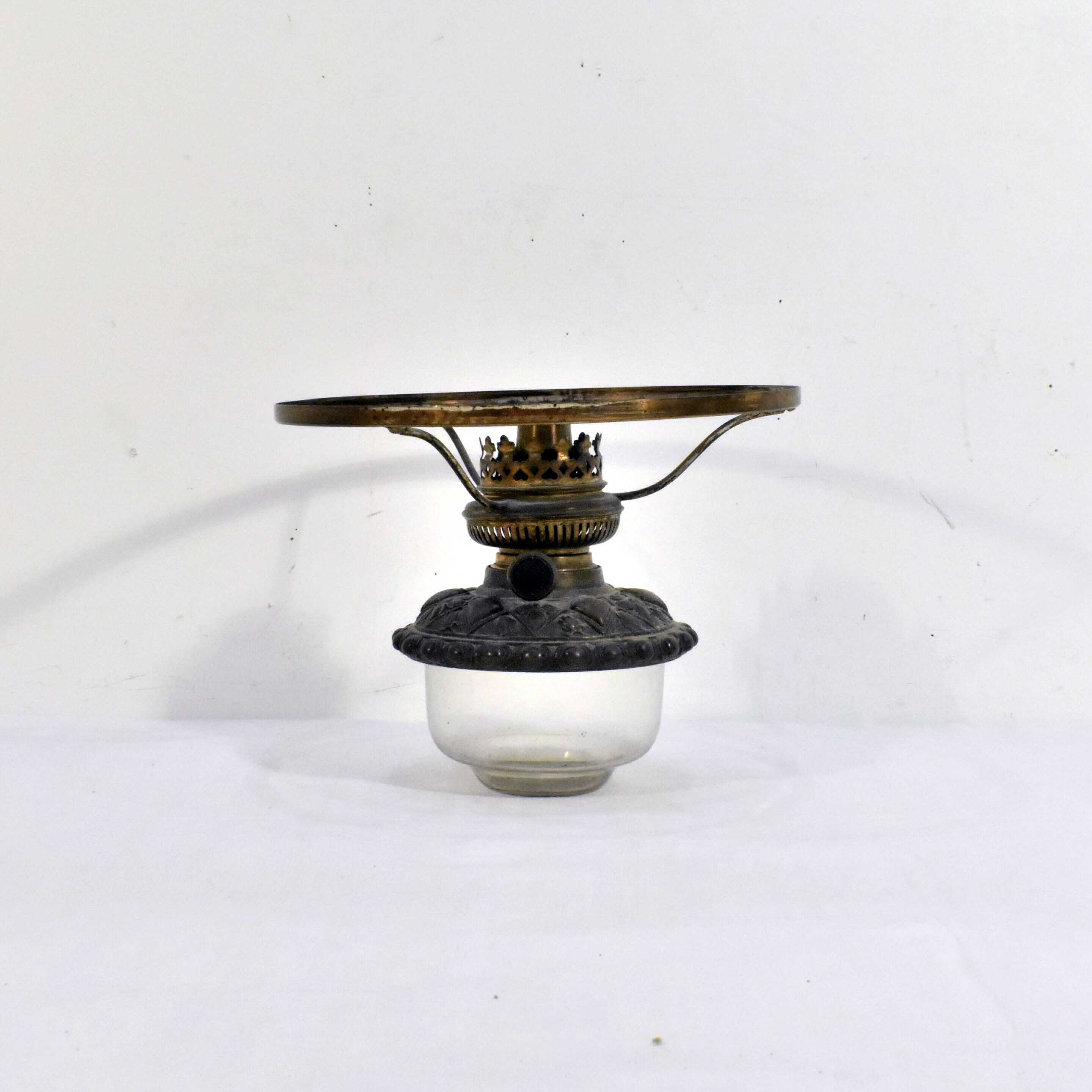 Lampe de Table Pétrole - Etain & Verre - Kastner & Tobelmann - Début XXème Siècle - Photo 7