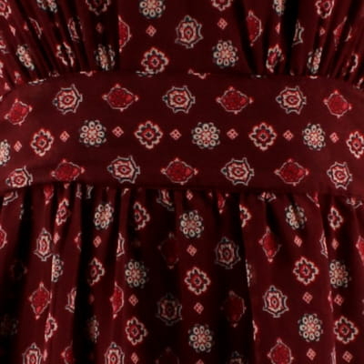Robe bordeaux imprimée - Femme - 1.2.3 PARIS - Taille 40 - Photo 3