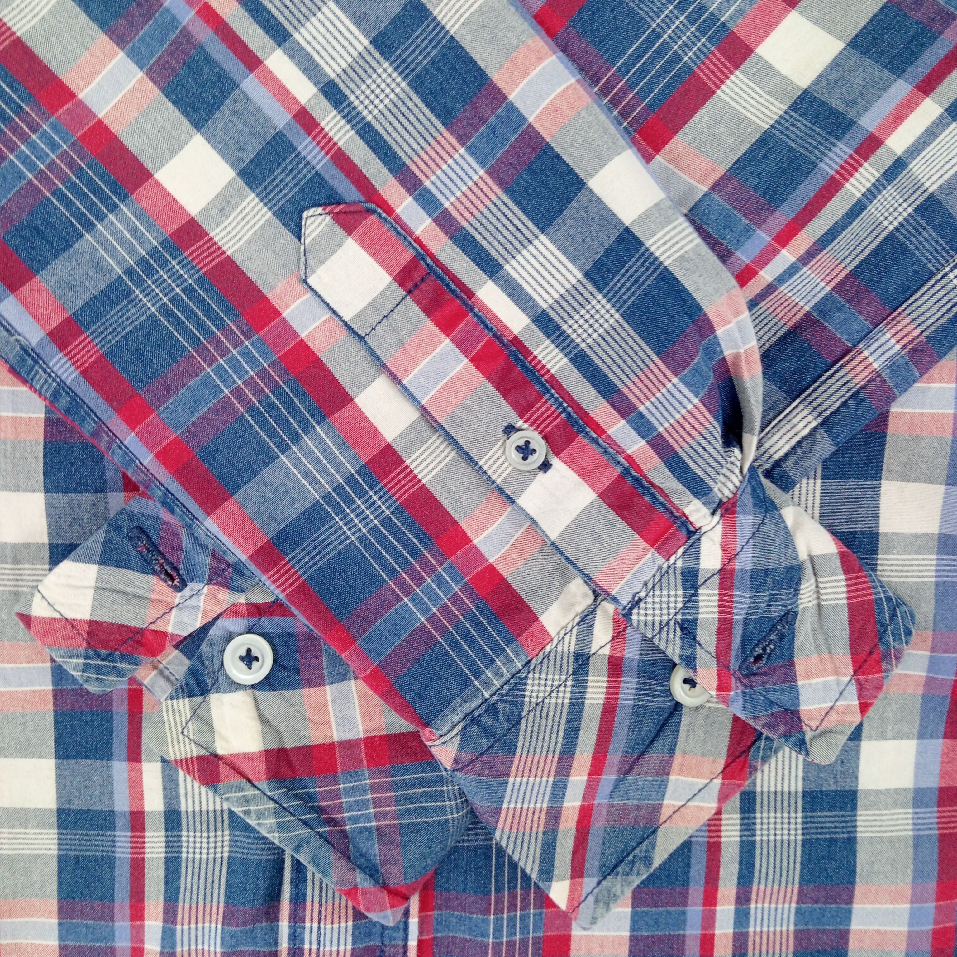 Chemise enfant garçon de la marque Lee Cooper col classique manches longues à carreaux de couleur bleu taille 138 cm (10 ans) - Photo 5