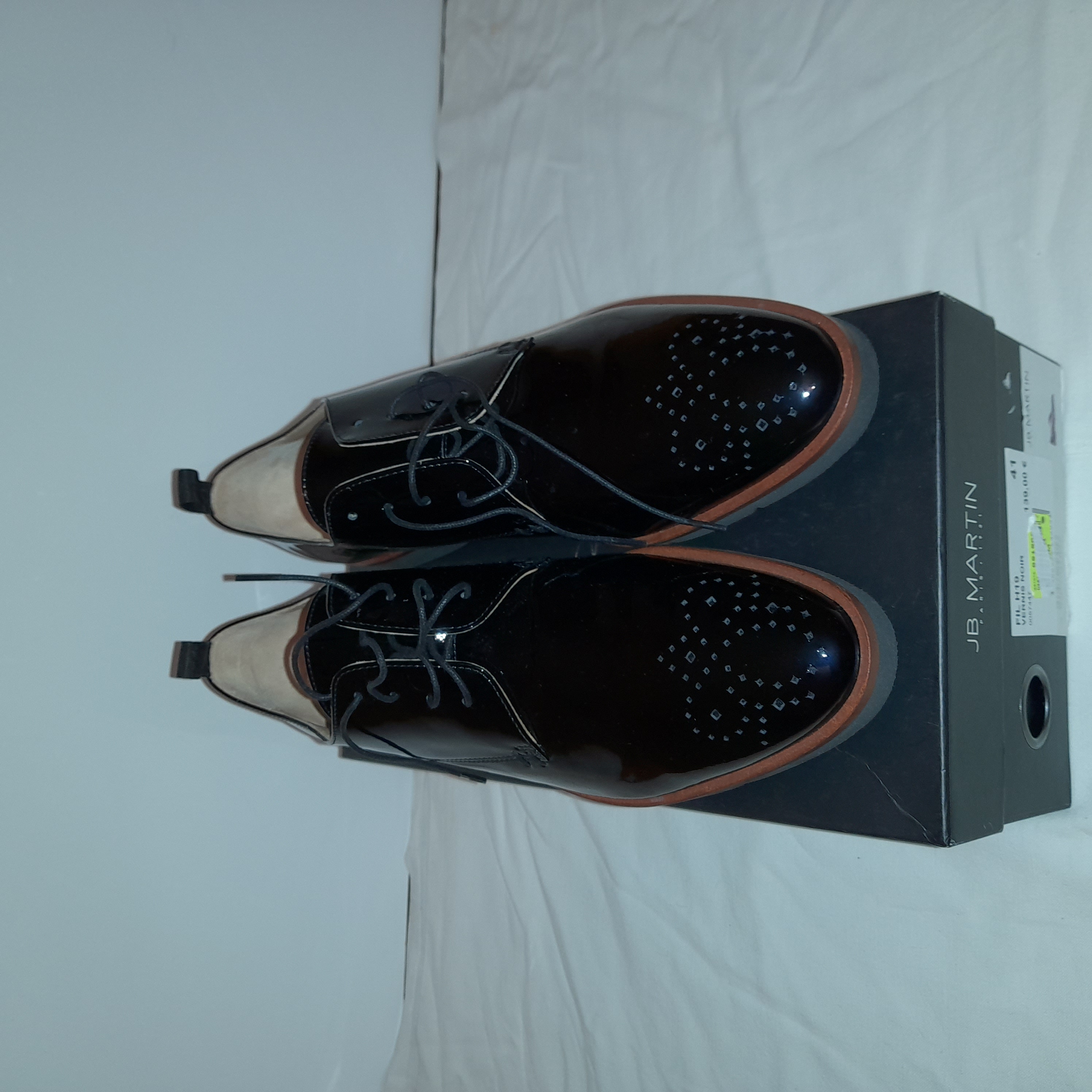 Chaussure de ville vernis noir homme jb martin P41 - État correct - Photo 2