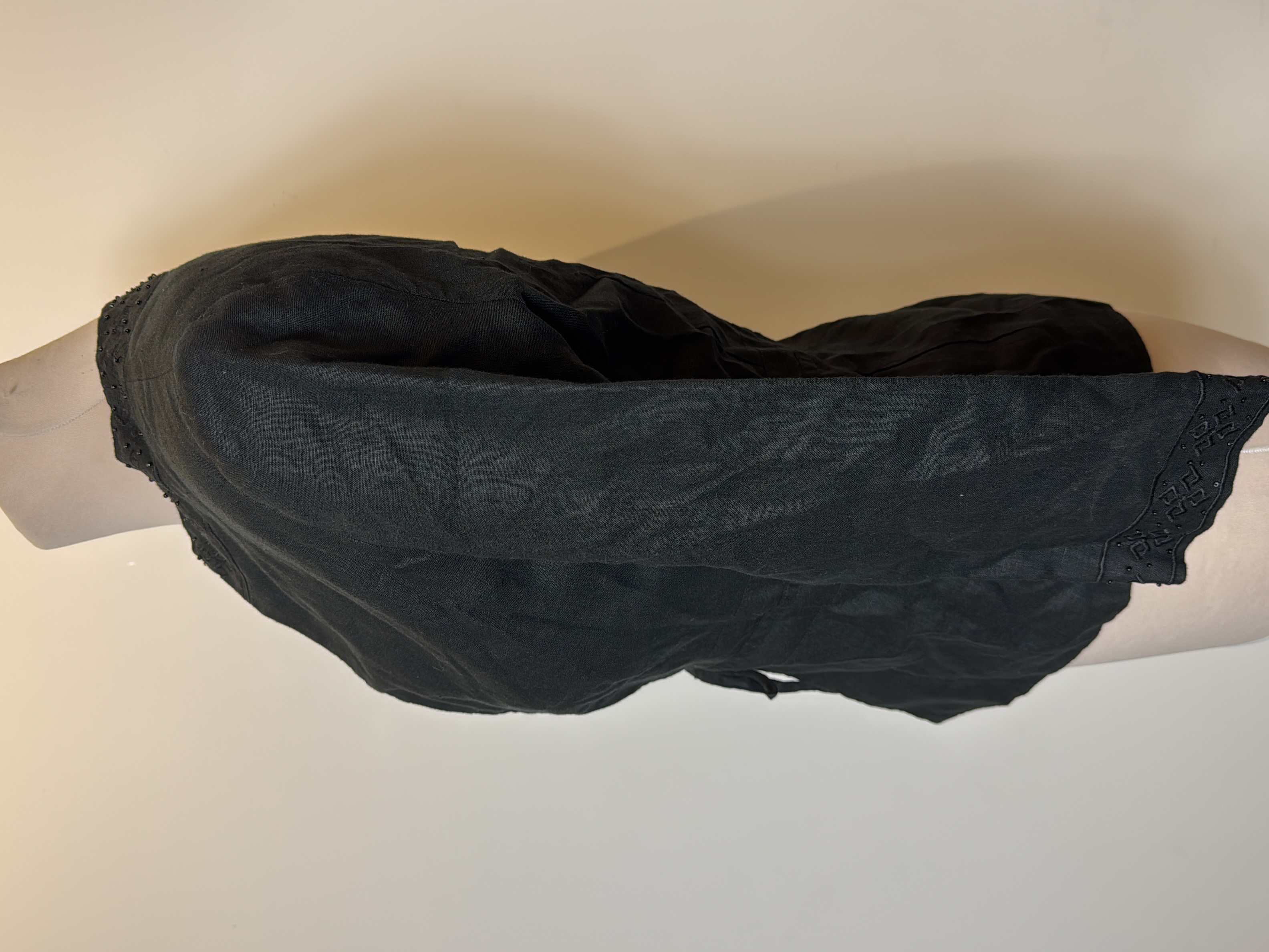 Boléro Etam Noir en Lin Brodé 🛒 - Photo 4
