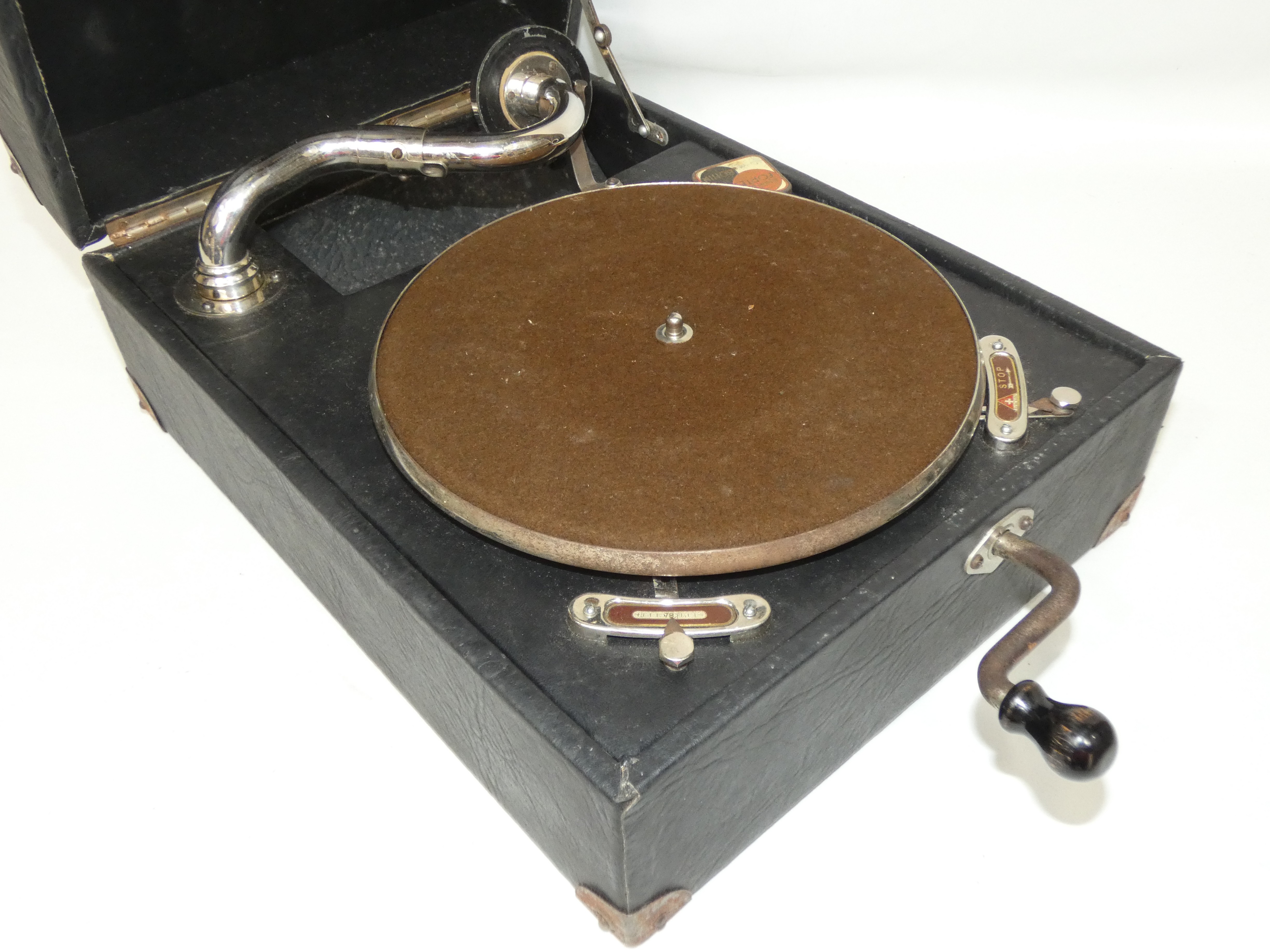 Gramophone "Golf" sous licence ODEON début du 20è siècle. - État correct - Photo 3