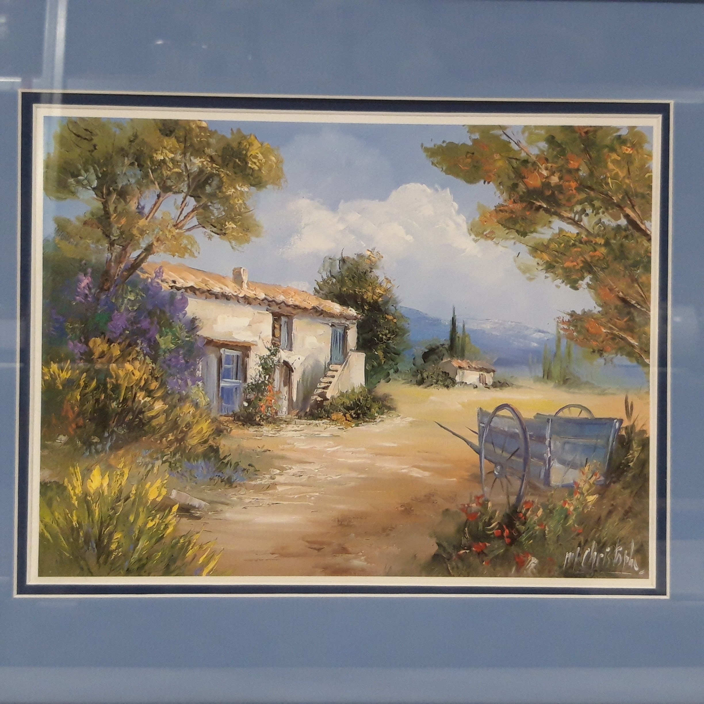 Tableau encadré - Reproduction d’artiste, M. Christophe, Cadre 2 : 38.5 x 32 cm - Très bon état - Photo 2