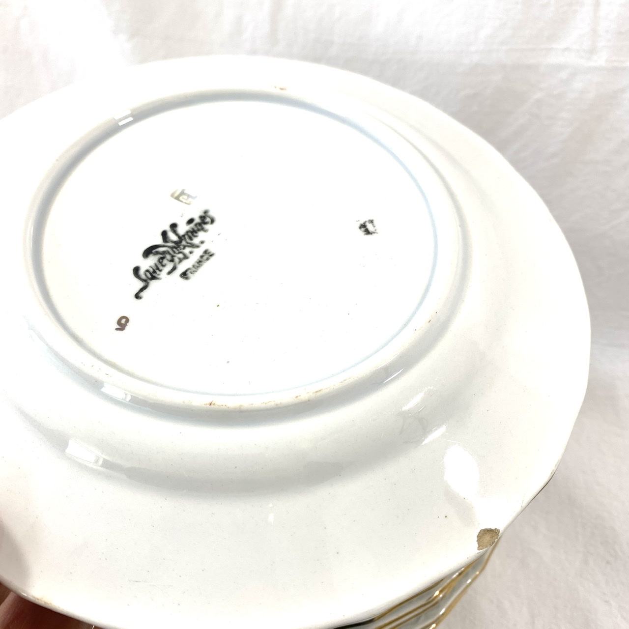 Lot de 10 assiettes - Sarreguemines thème Lourdes - Bon état - Photo 9