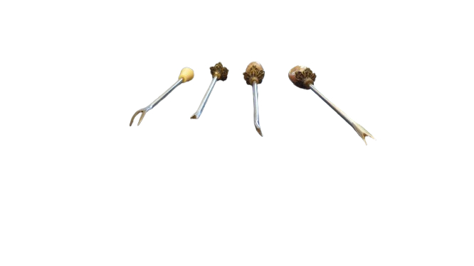 Lot de 8 fourchettes à pics pour escargots - Bon état - Photo 17