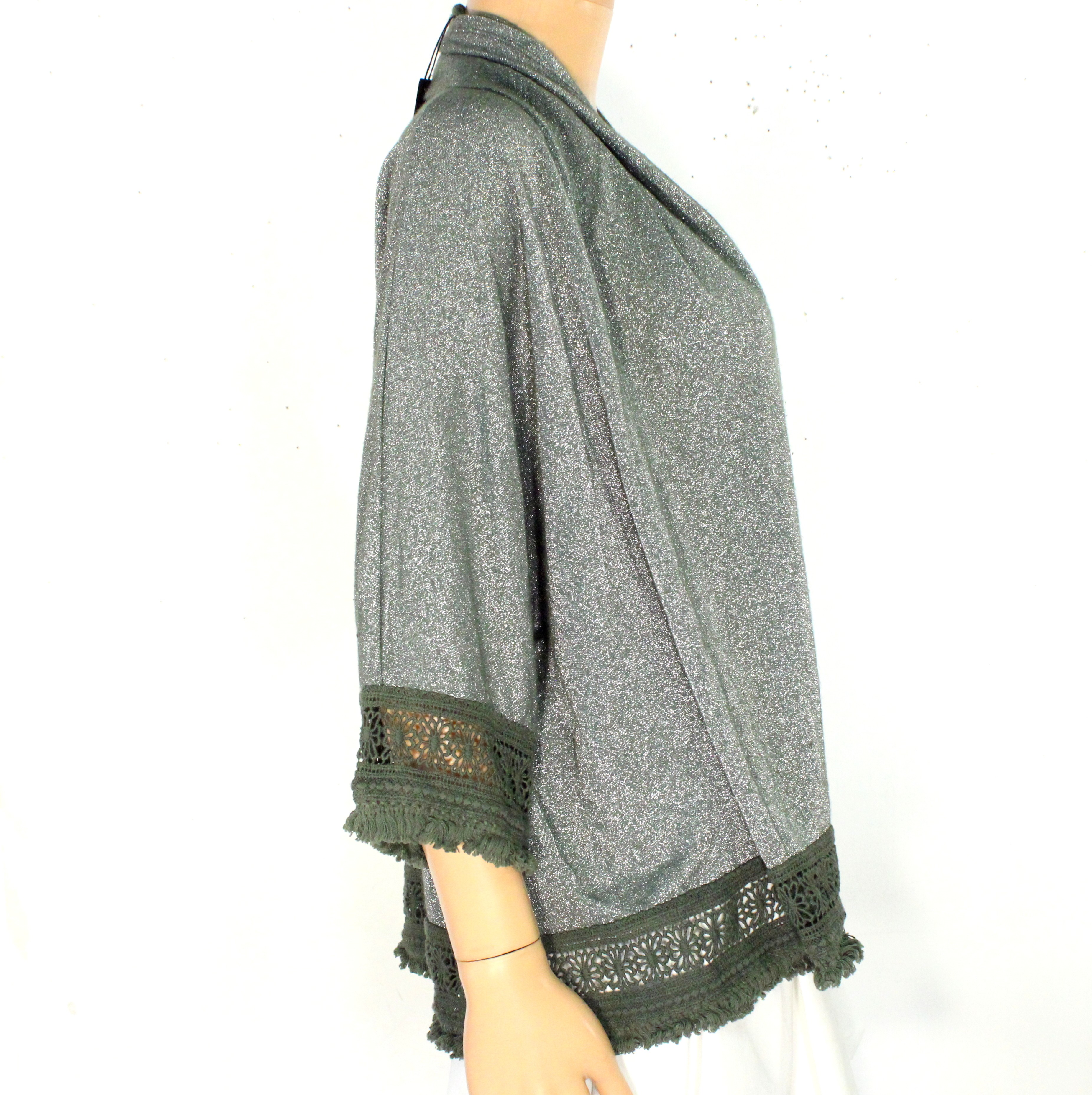 Gilet Femme Kaki Argenté FIRENZE ITALIA Taille Unique - Photo 2