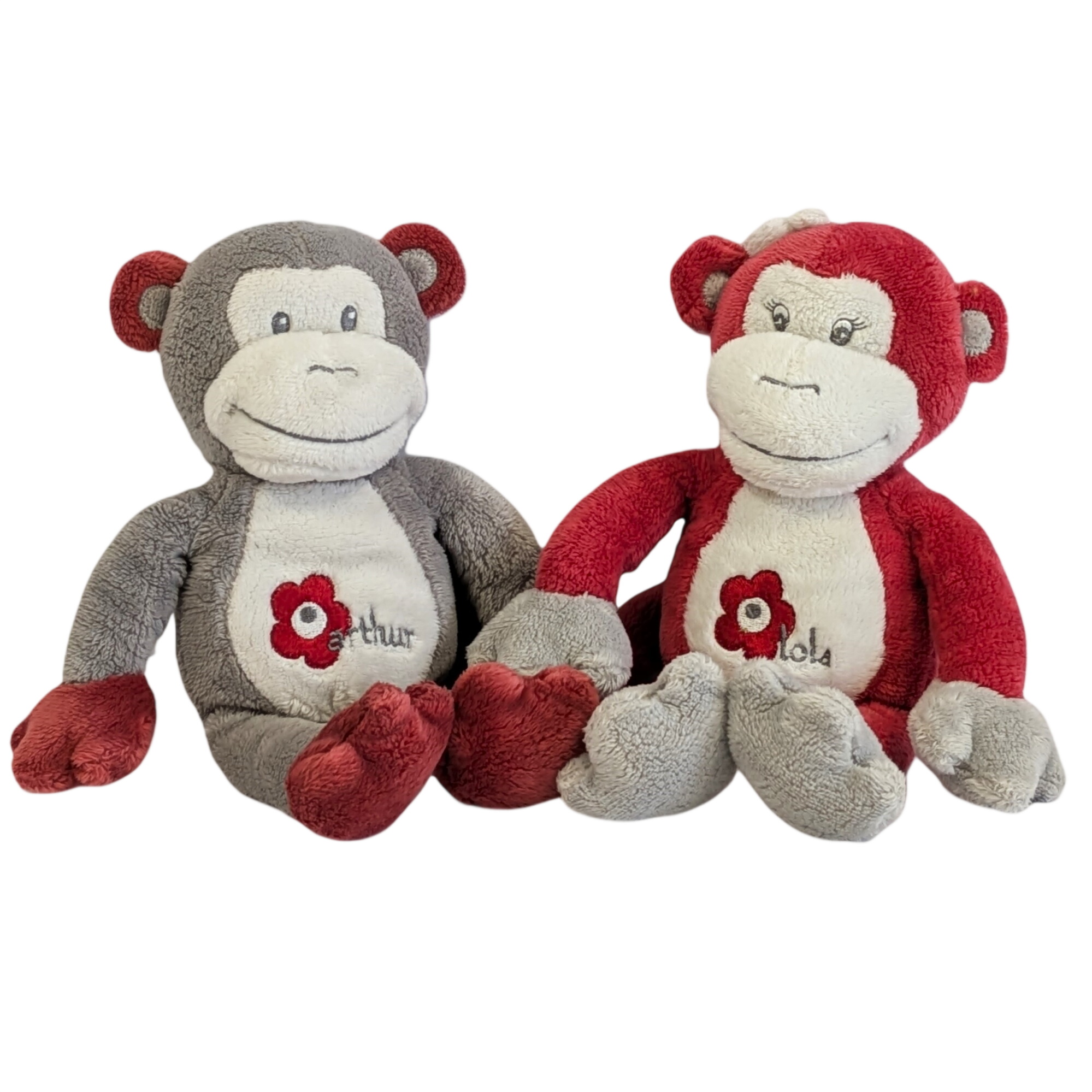 Acheter Duo de doudous singes Bébisol - Arthur & Lola - Made in France. Comme neuf - 18,00 € Duo de doudous singes Bébisol - Arthur & Lola - Made in France. Comme neuf - reconditionné disponible sur Label Emmaüs