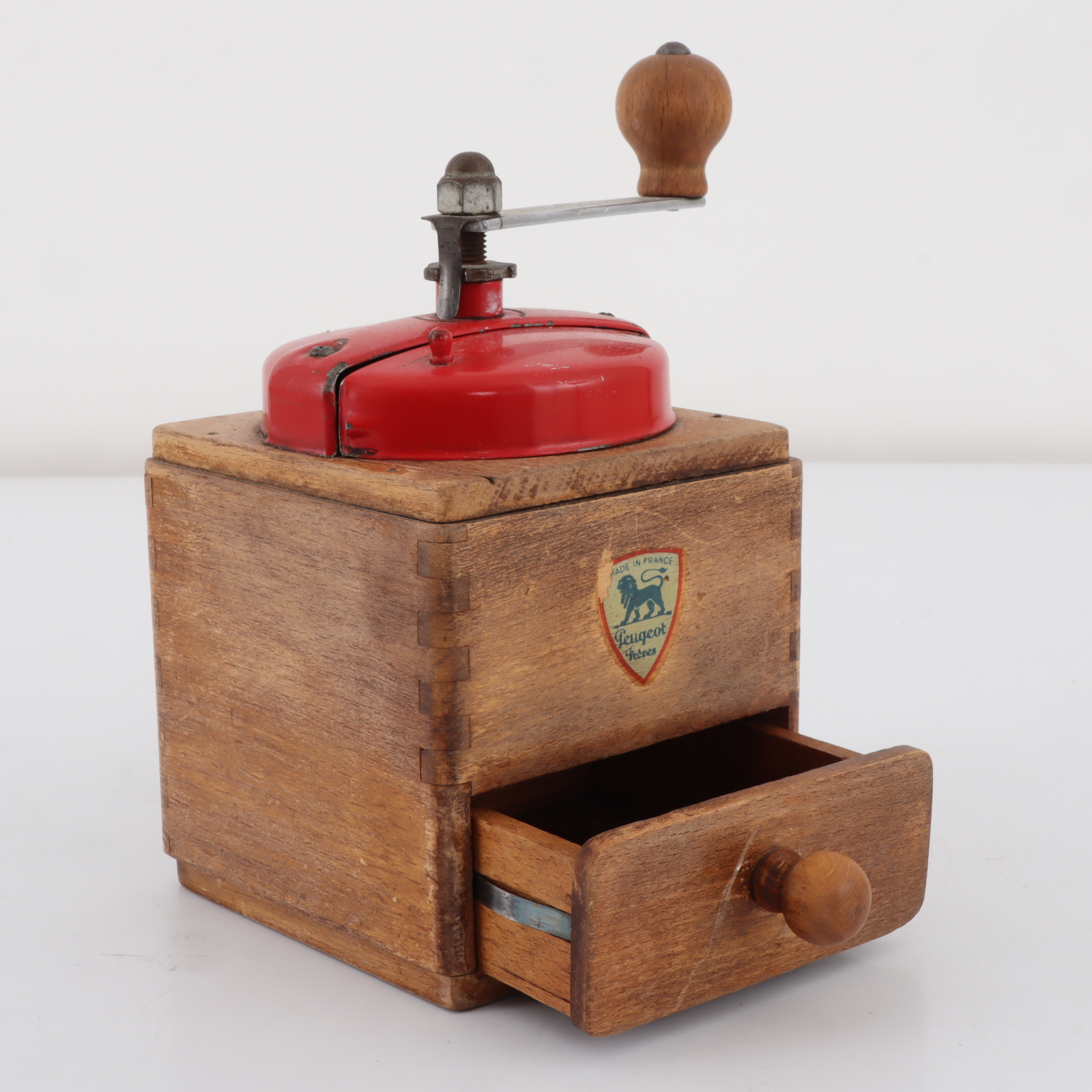 Moulin à café vintage Peugeot Frères - rouge - Photo 2