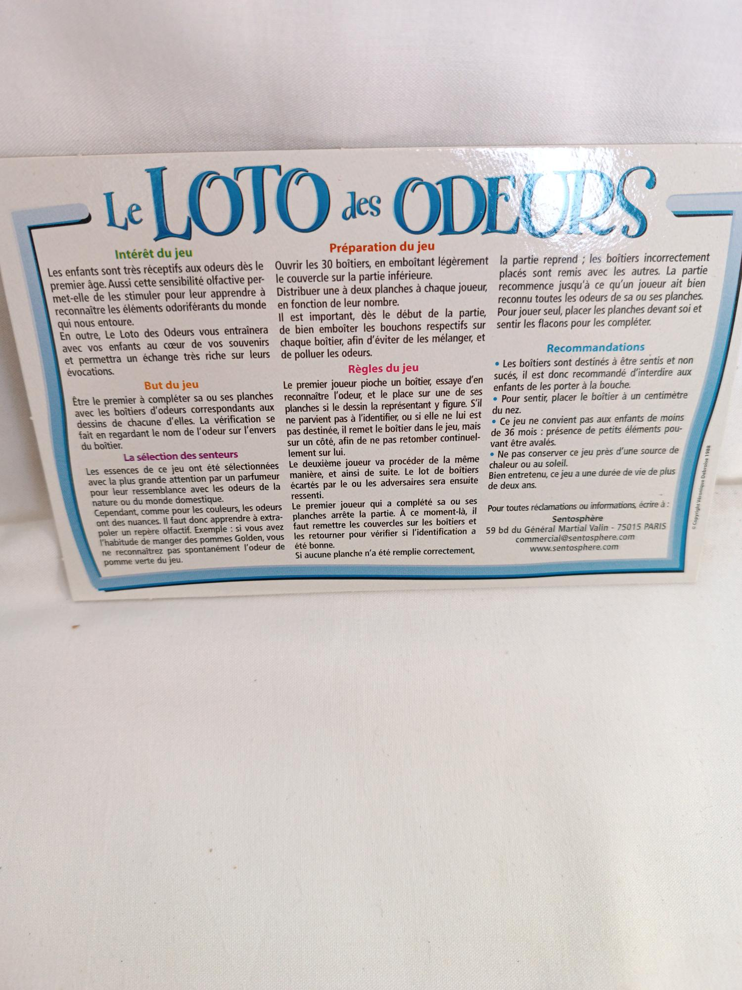 Jeu éducatif "Le Loto des Odeurs" Très bon état - Vue 3 - 