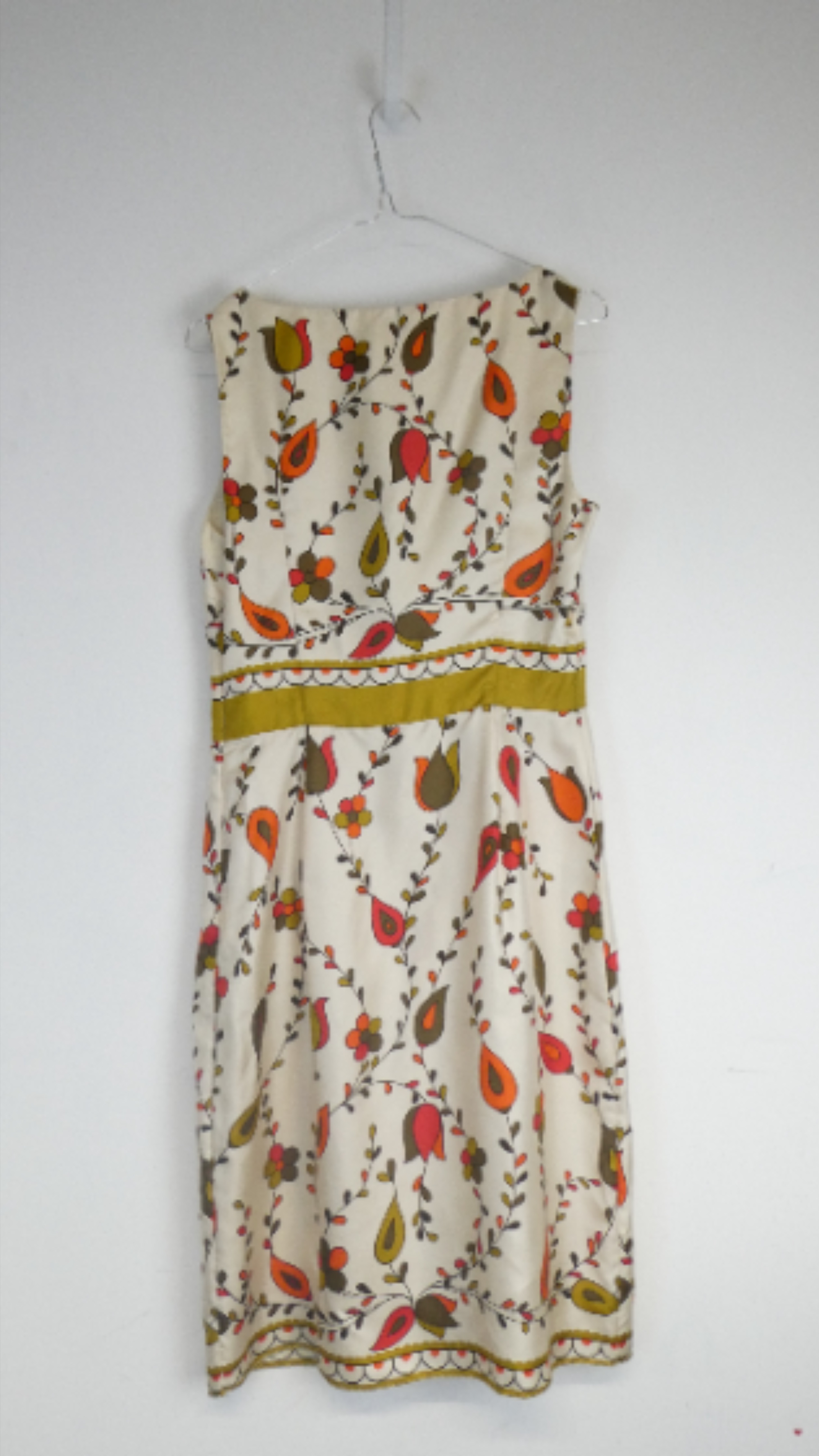 Miu Miu - Robe débardeur imprimé fond écru motif fleurs & plantes - 36/S/M - Photo 3