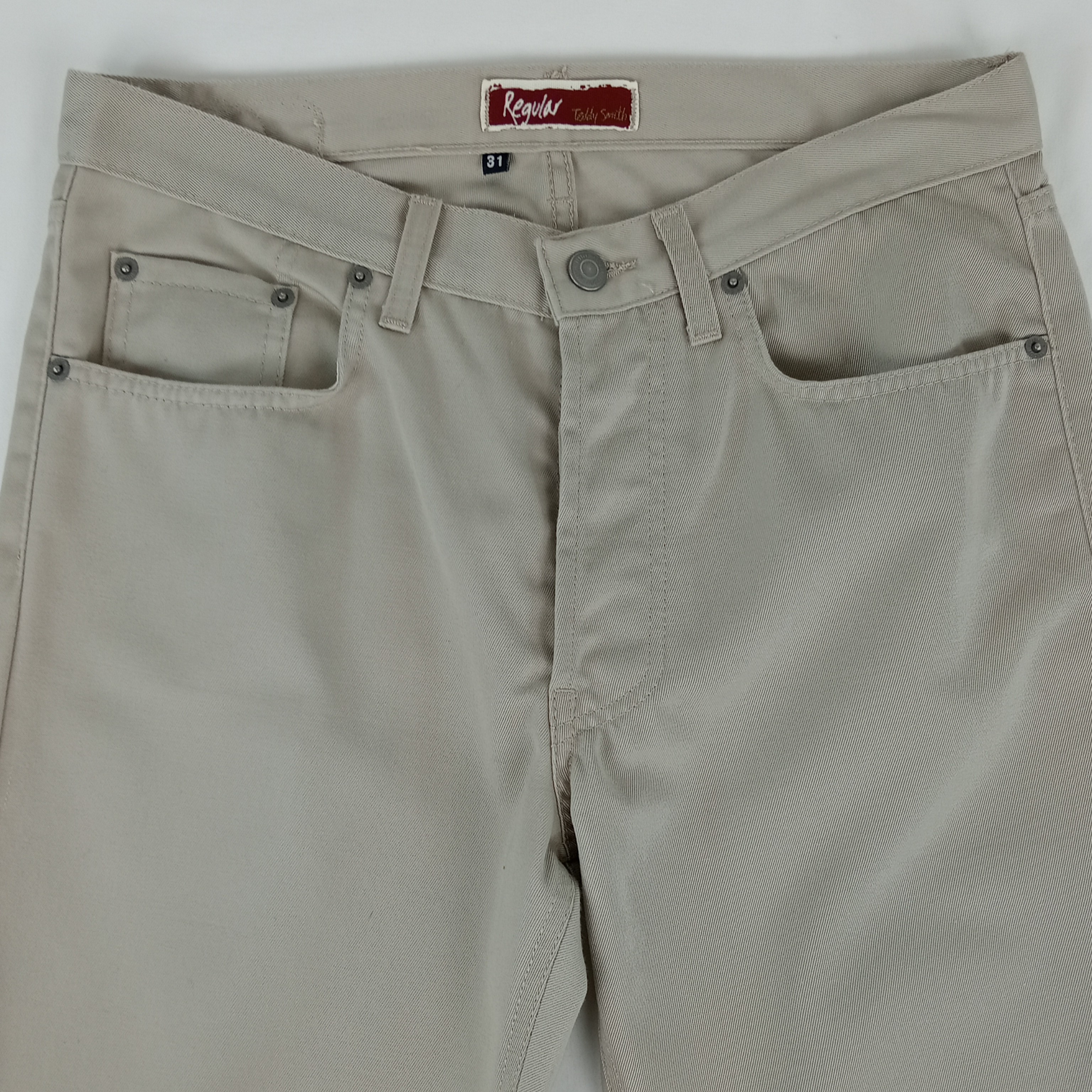 Jean homme de la marque Teddy Smith coupe longue de couleur jaune chamois taille M (38) - Photo 2