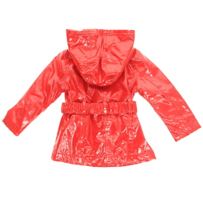 Manteau rouge en simili cuir avec ceinture - fille - Inextenso - taille 2 ans - Photo 1