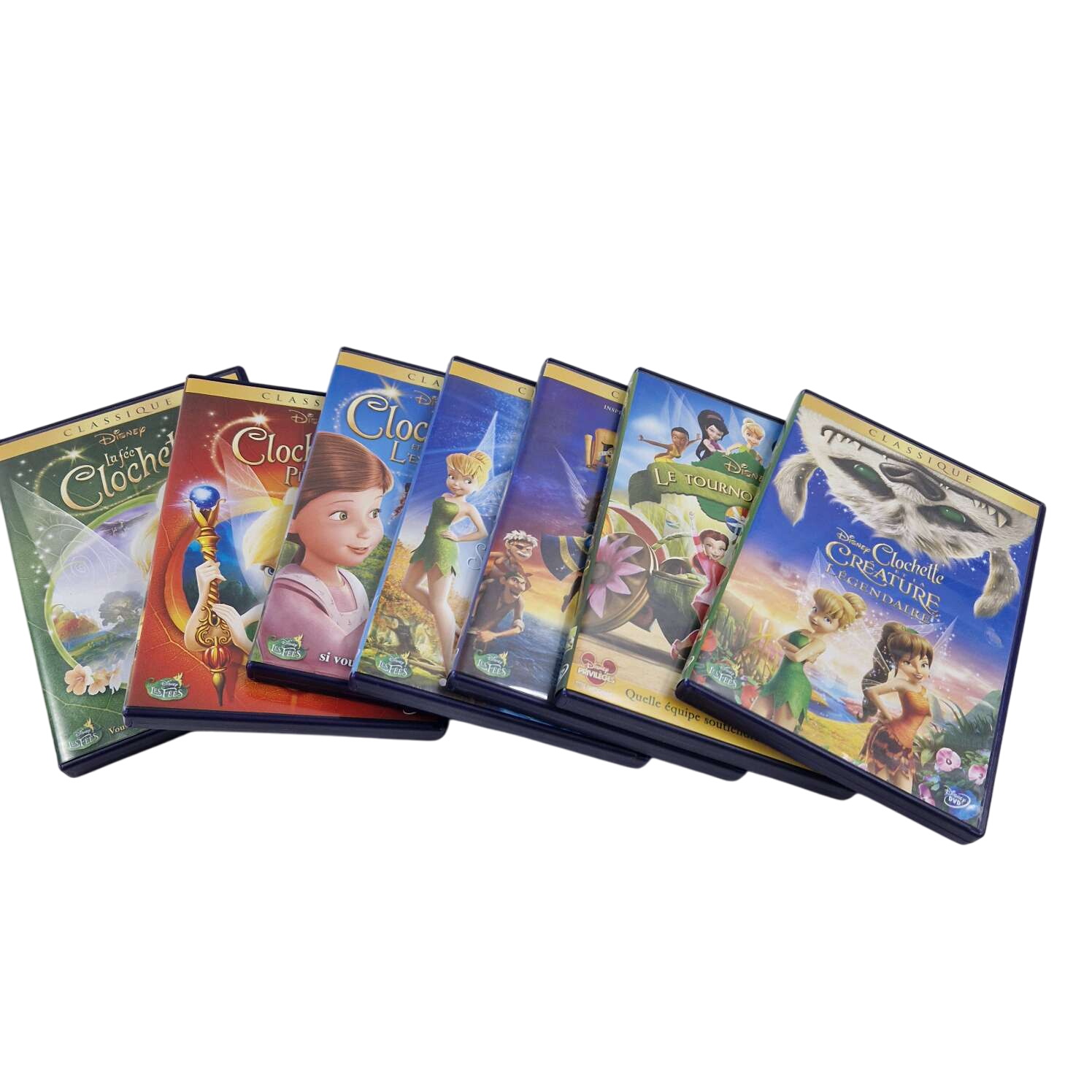 Acheter Lot des 7 dvd la petite clochette Disney Bon état - 21,60 € Lot des 7 dvd la petite clochette Disney Bon état - reconditionné disponible sur Label Emmaüs