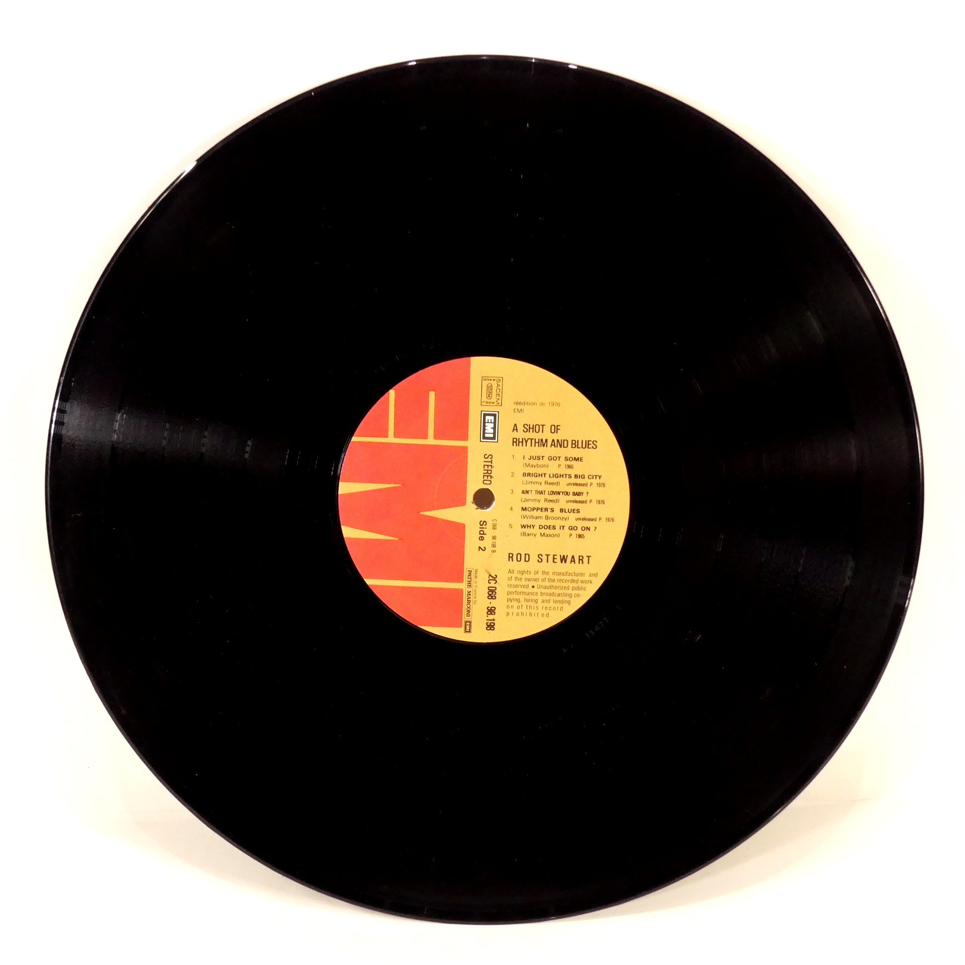 Vinyle - Rod Stewart - A Shot of Rythm and Blues - 1976 Bon état - Vue 4 - 