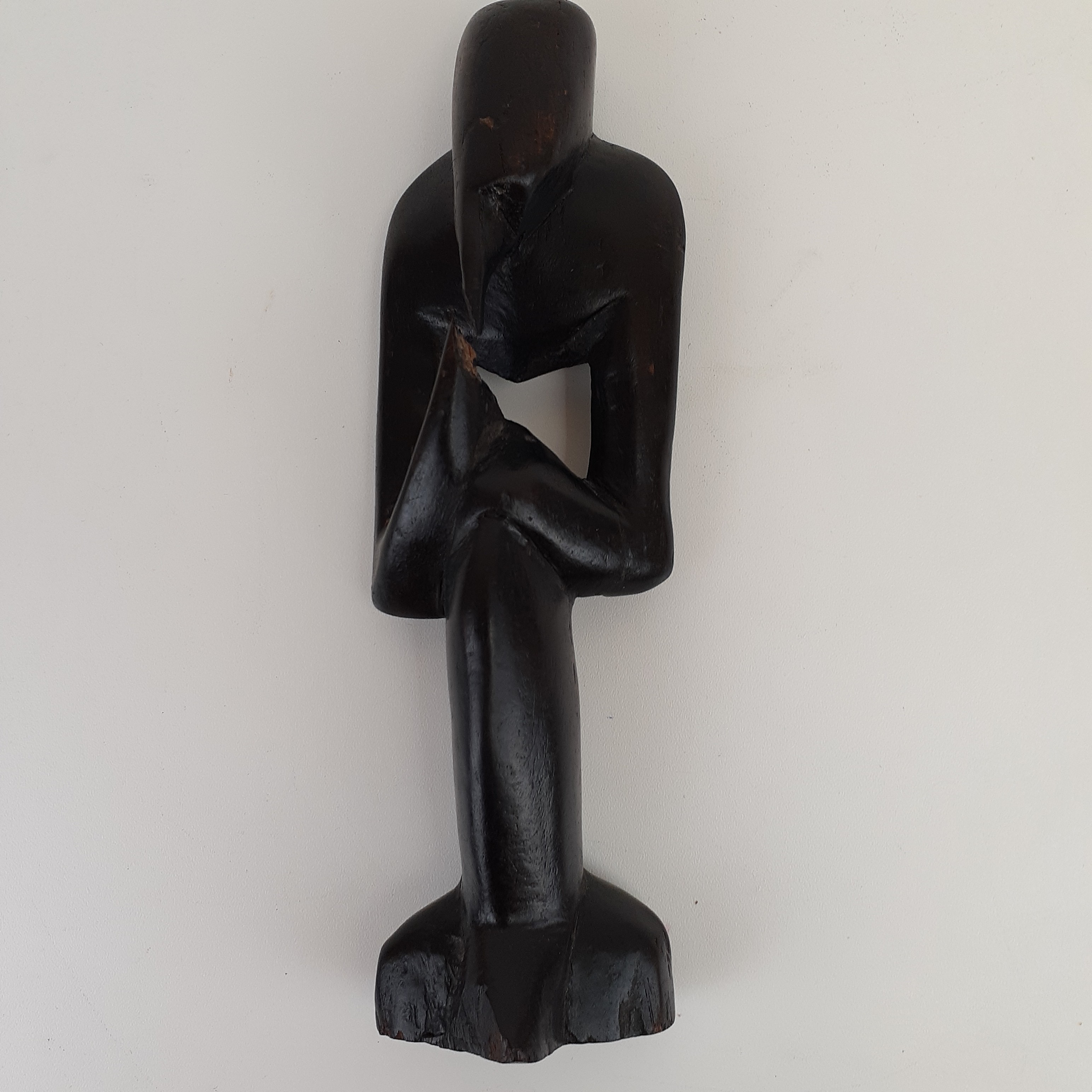 Statue en bois - Le Penseur - Photo 6
