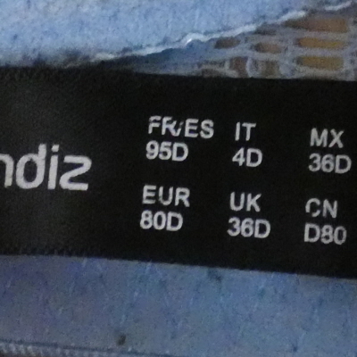 Soutien gorge bleu avec armatures - Undiz - 95D - Photo 4