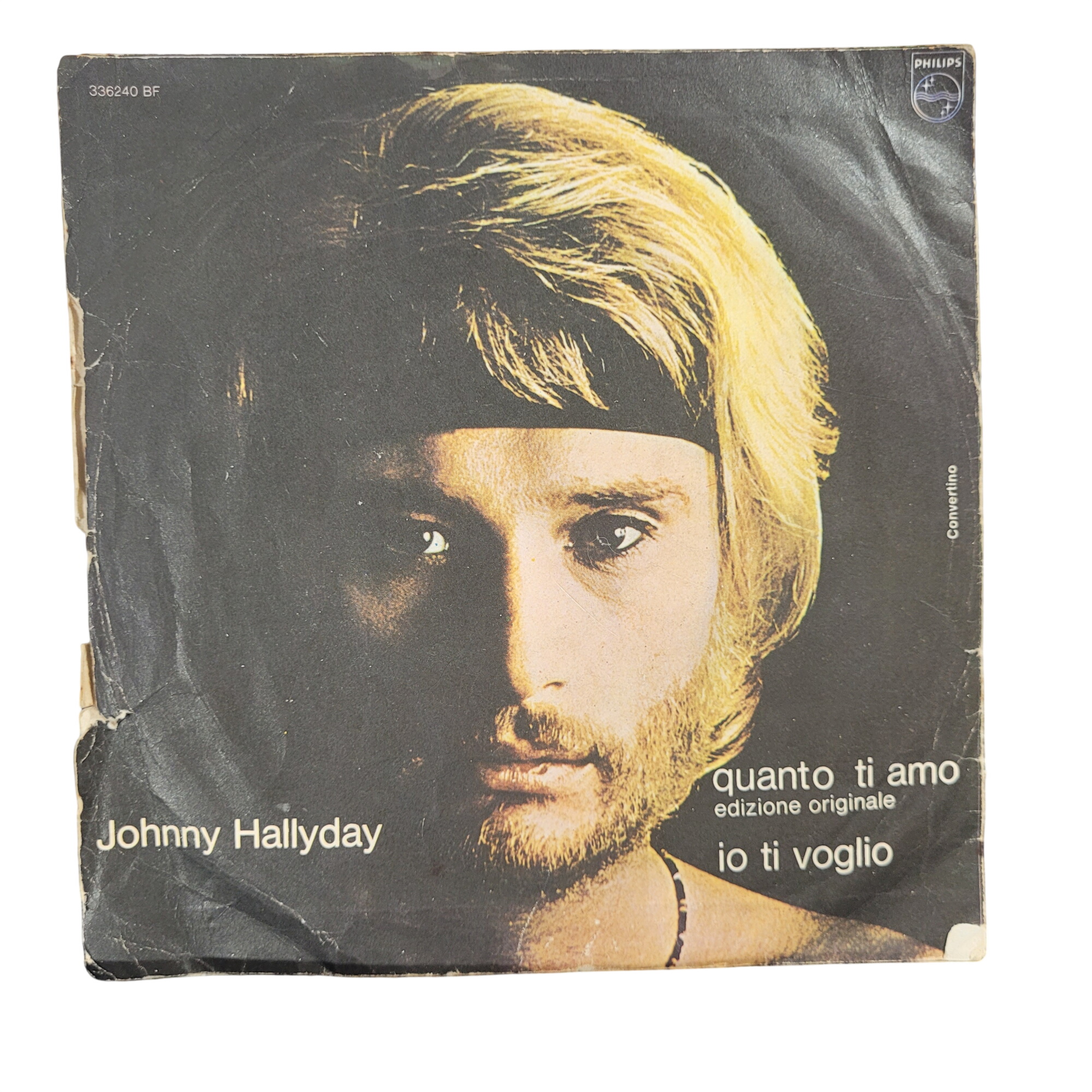 Vinyle 45T - Johnny Hallyday : Quanto ti amo / Io ti voglio (Édition Italienne) État correct -  reconditionné disponible sur Label Emmaüs