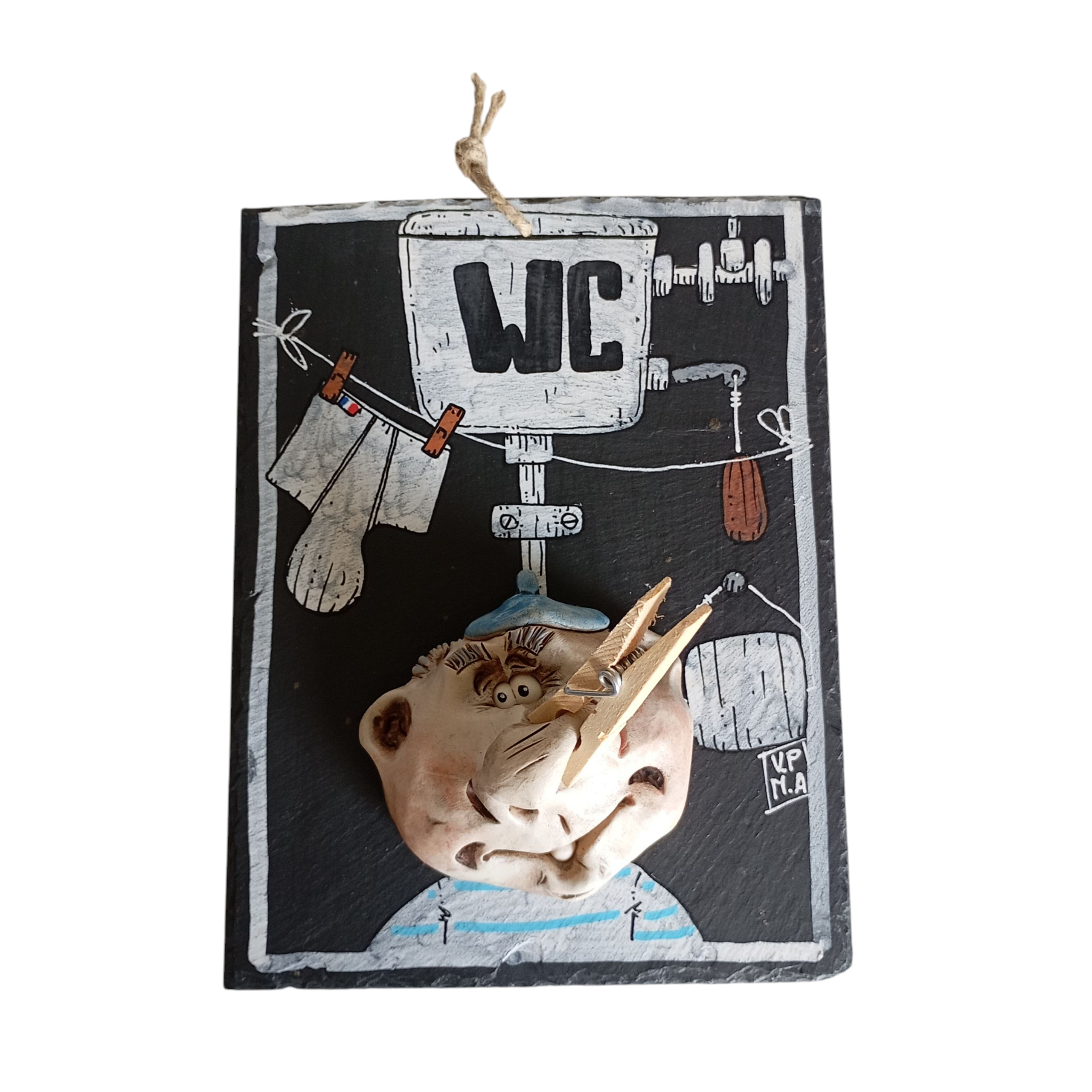 Cadre humoristique pour les toilettes - Photo 1