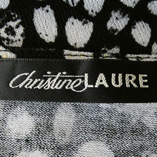 Blouse noire et blanche - femme - Christine Laure - Taille 4 Bon état - Vue 4 - 