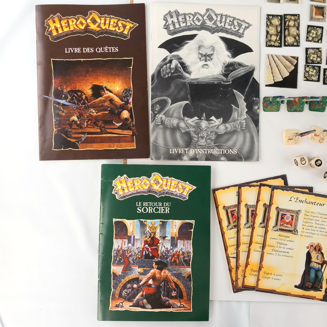 Jeu Héros Quest MB - 1989 - Édition Française - Incomplet - Collection