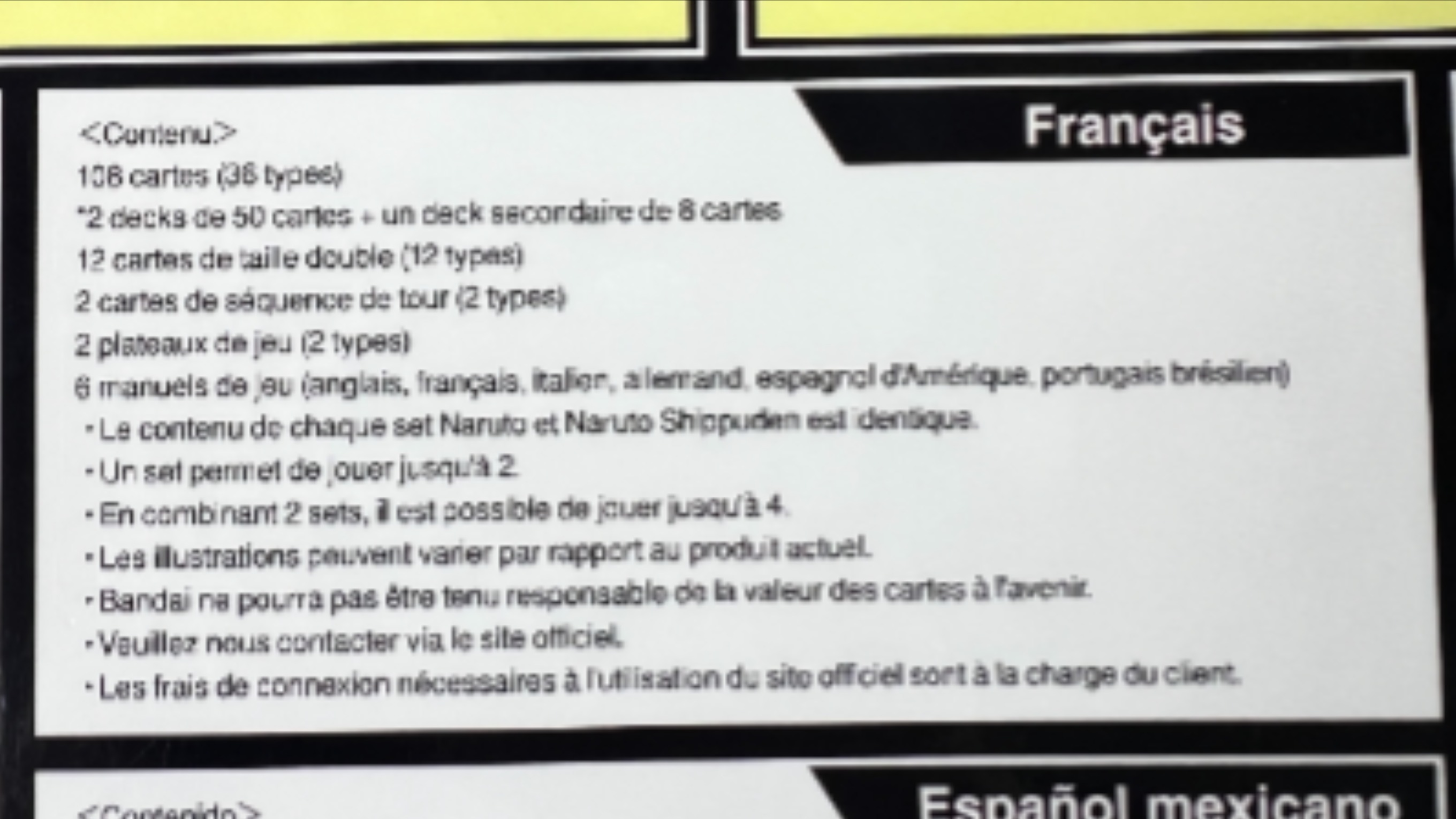 Naruto Boruto Card Game Bandai 2019 Comme neuf - Vue 3 - 