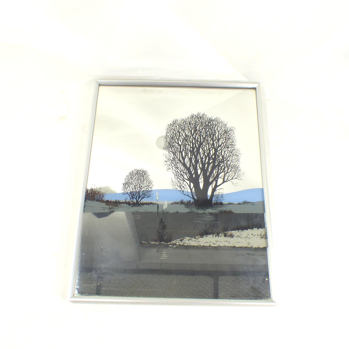 CADRE MIROIR VOGUE Art Déco Femme Élégante Vintage 69x54 cm EUR 40,00 - FR