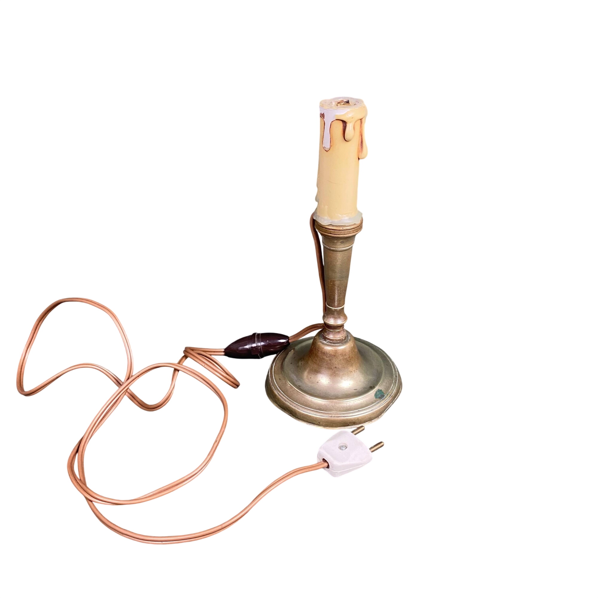 Lampe bougeoir ancienne en laiton - Style classique - Vintage Bon état -  reconditionné disponible sur Label Emmaüs