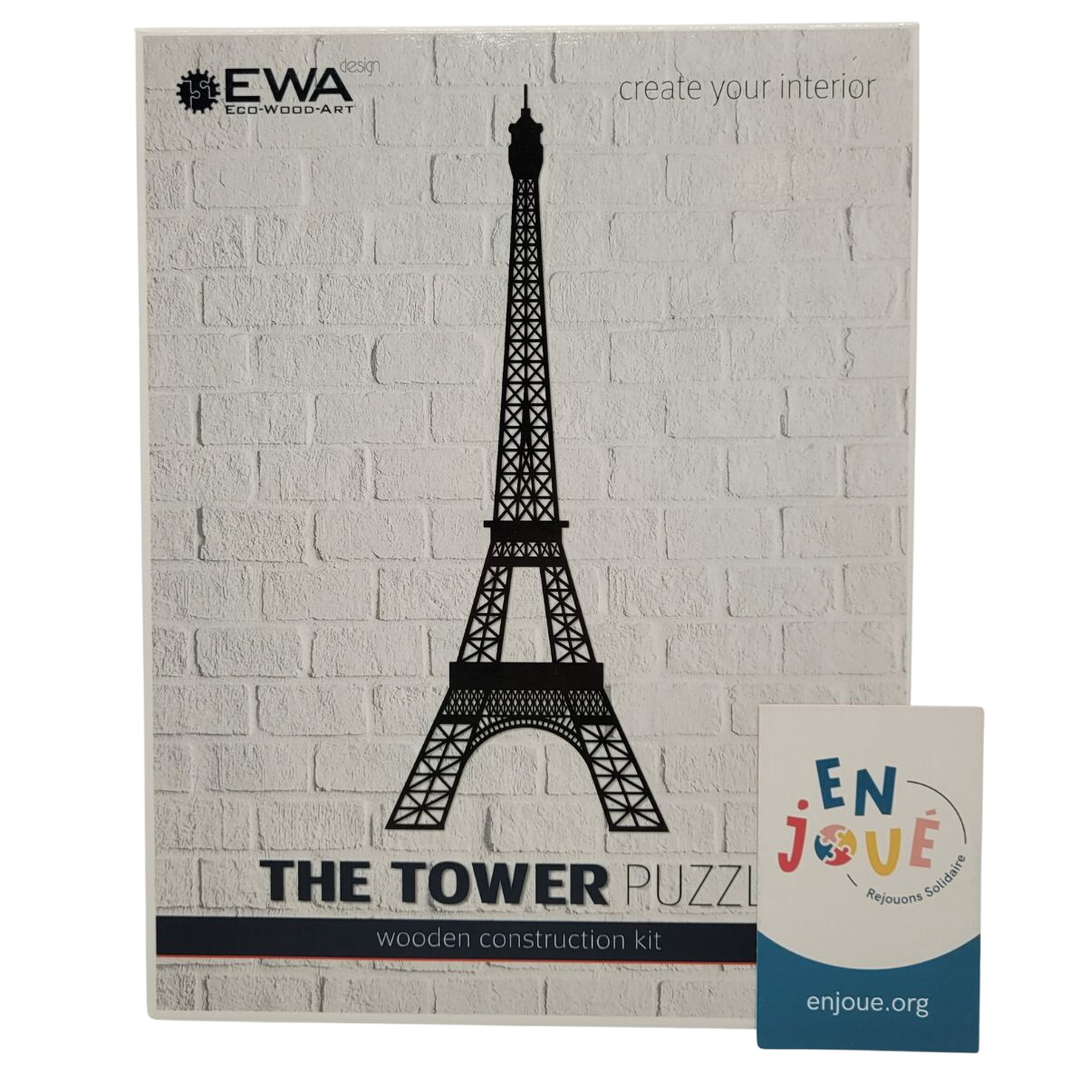 Puzzle - EWA Eco-Wood-Art Tour Mural en Bois- pour Adultes et Adolescents-Assemblage sans colle-47 pièces, Tower, Noir. Comme neuf -  reconditionné disponible sur Label Emmaüs