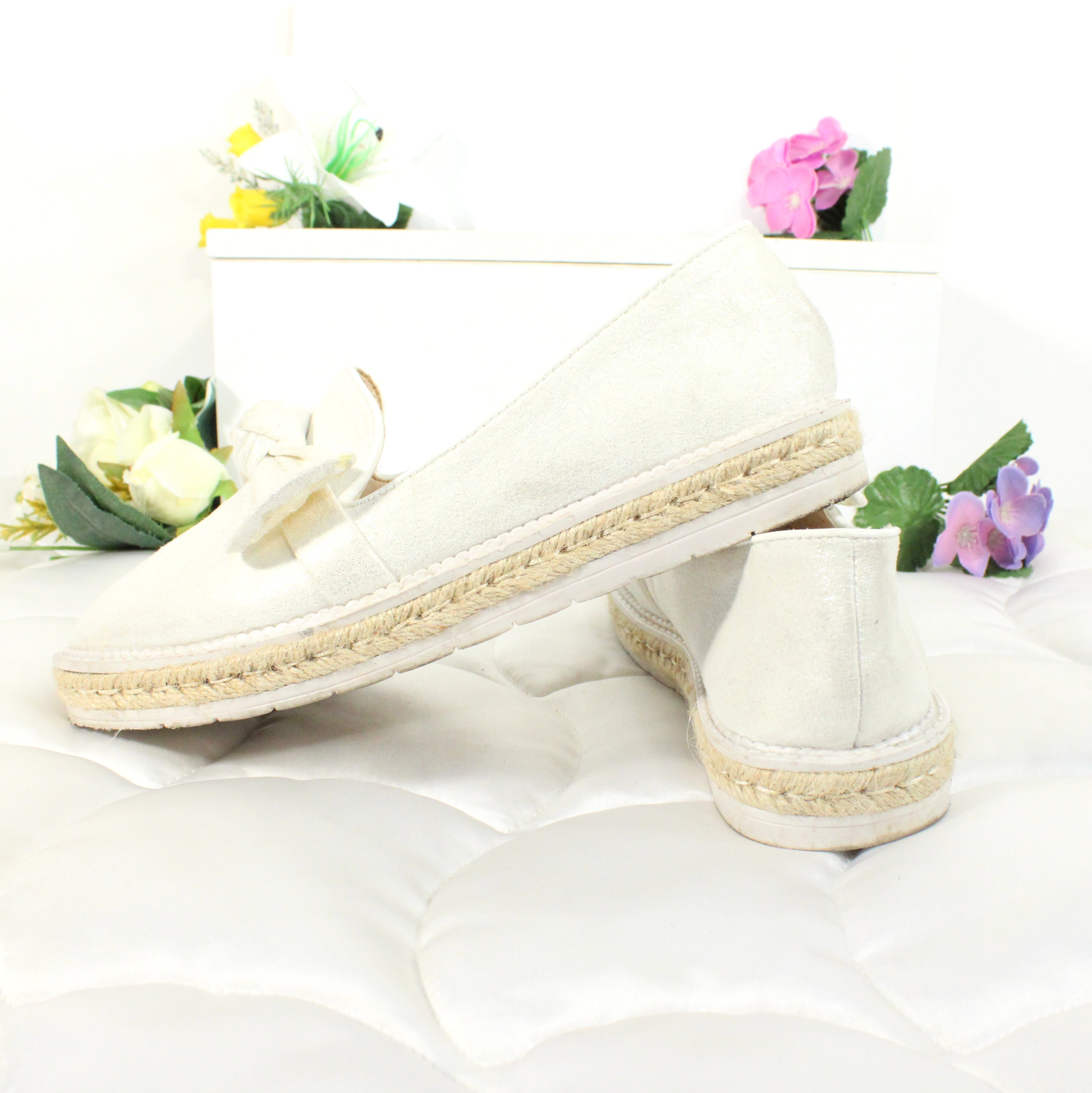 Espadrilles Femme Ecru Argenté NIO NIO Pointure 37 - Photo 2