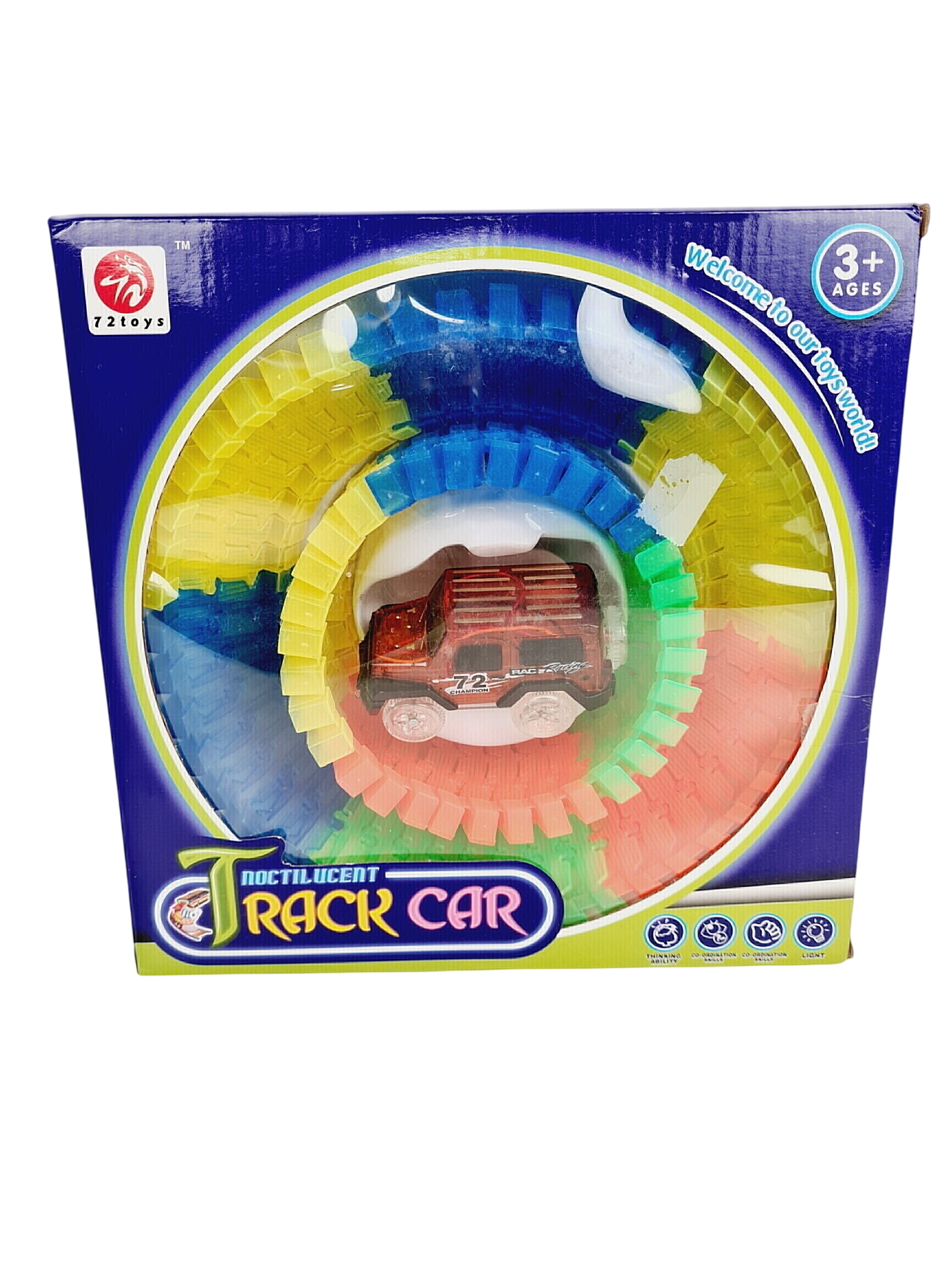 Premier Age - Circuit ( tracer car ) -80 pièces de circuit + 1 voiture à LEDs - 3 ans +  - Photo 0