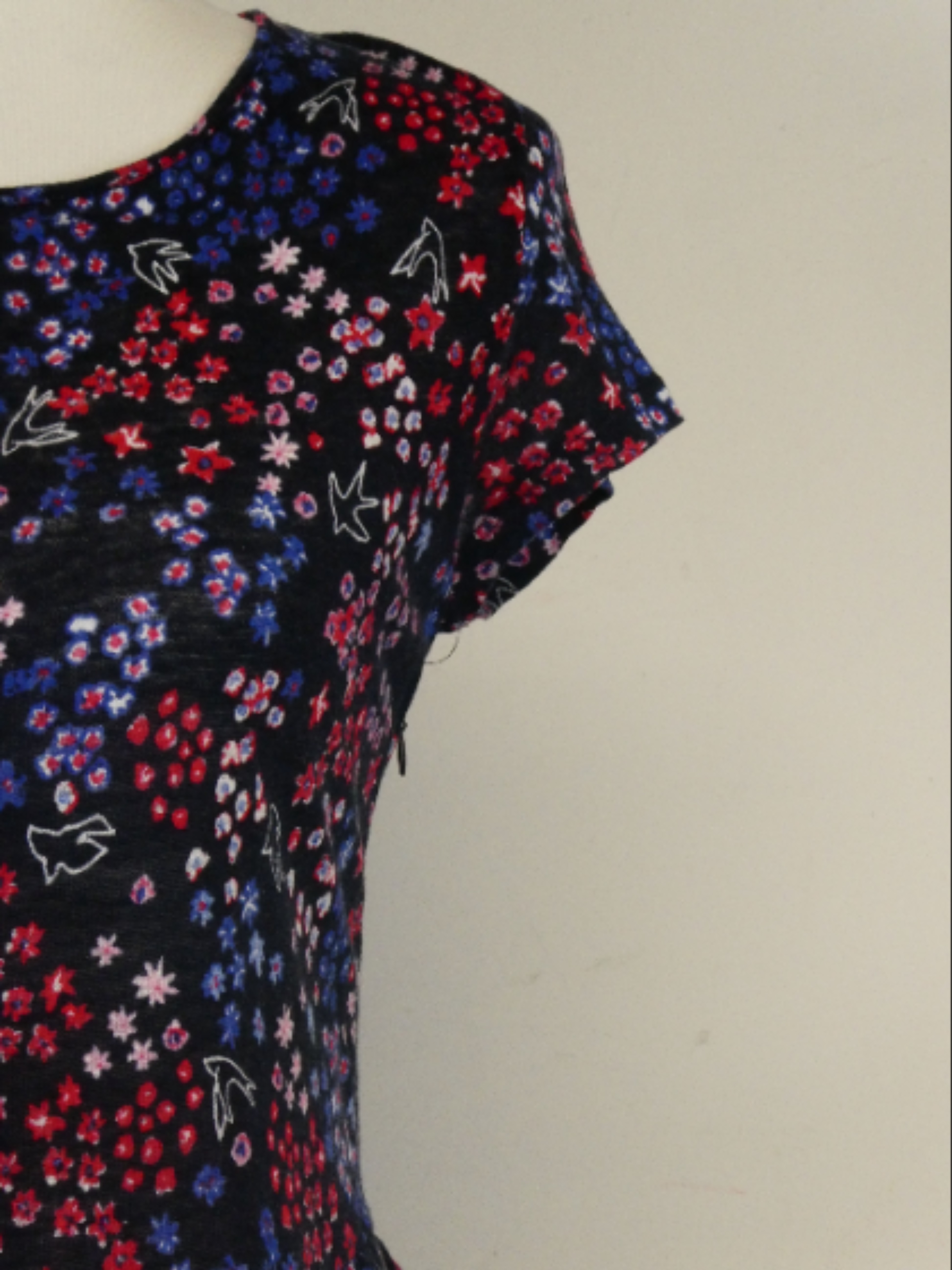 Claudie Pierlot - Robe bleue à fleurs multicolores - T1 - Photo 3