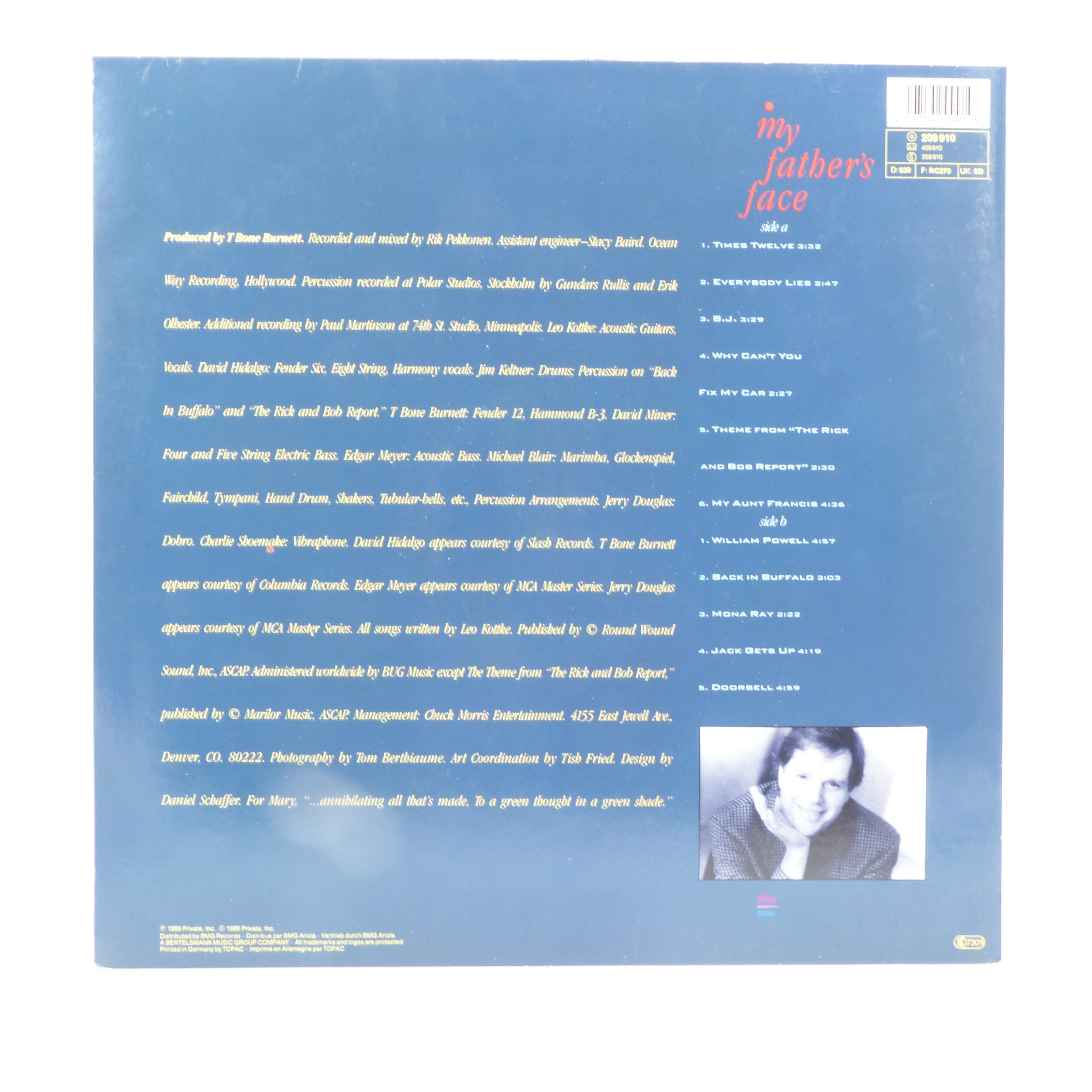 Voir photo 2 de Vinyle 33T Leo kottke / my father's face - BMG records 1989 Vinyle 33T Leo kottke / my father's face - BMG records 1989 - Vue 2 -