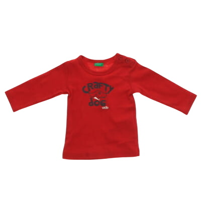 T-shirt rouge imprimé - Bébé - UNITED COLORS OF BENETTON - Taille 3 Mois - Photo 0