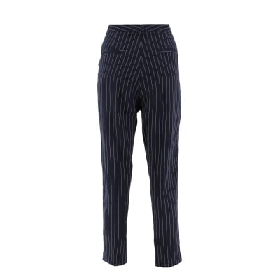 Pantalon bleu foncé à rayures blanches - femme - taille XL - Photo 1