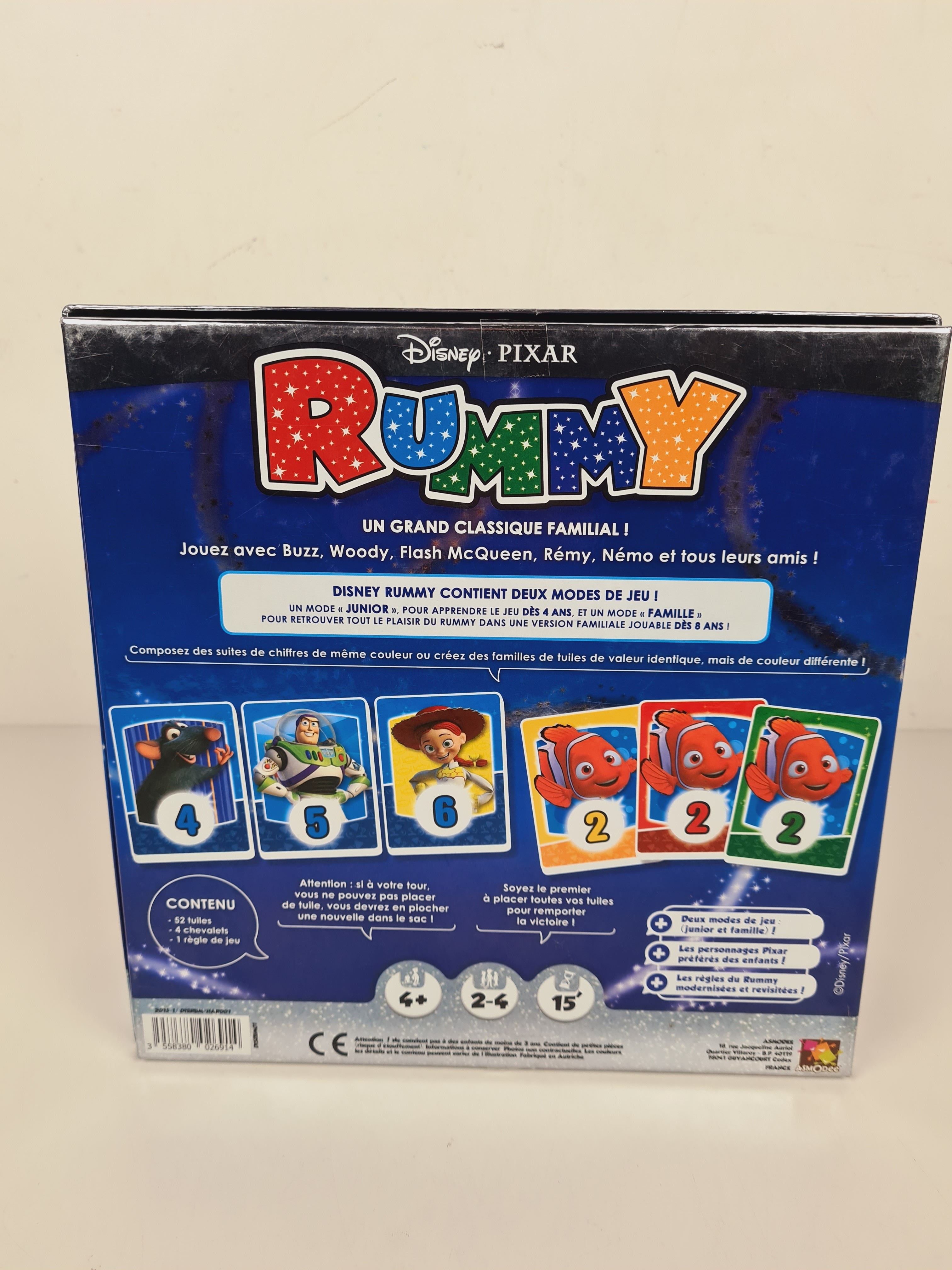 Jeu de cartes - Rummy - Disney Pixar - Dès 4 ans Bon état - Vue 4 - 
