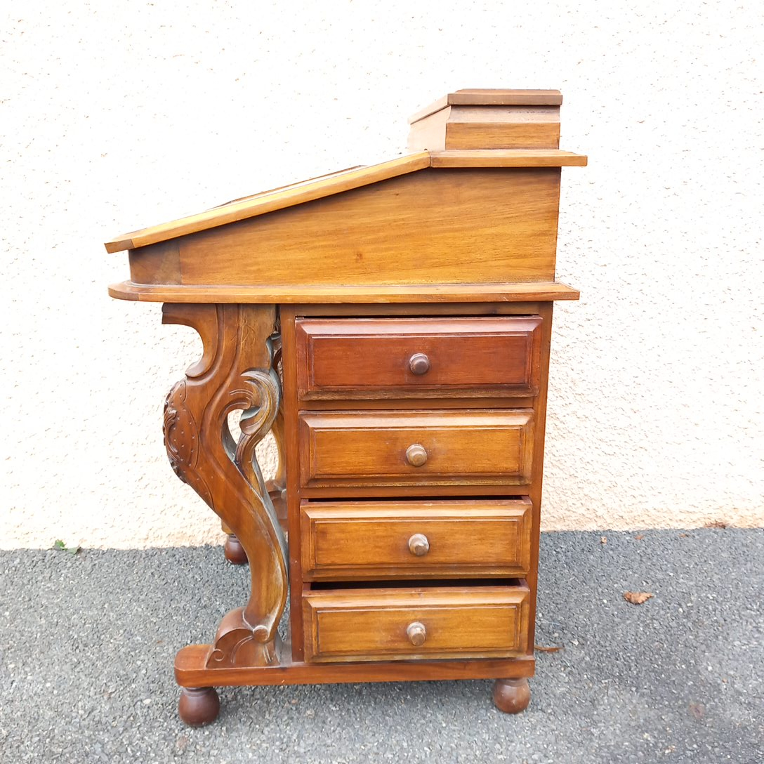 Secrétaire, bureau en acajou style Davenport - État correct - Photo 5