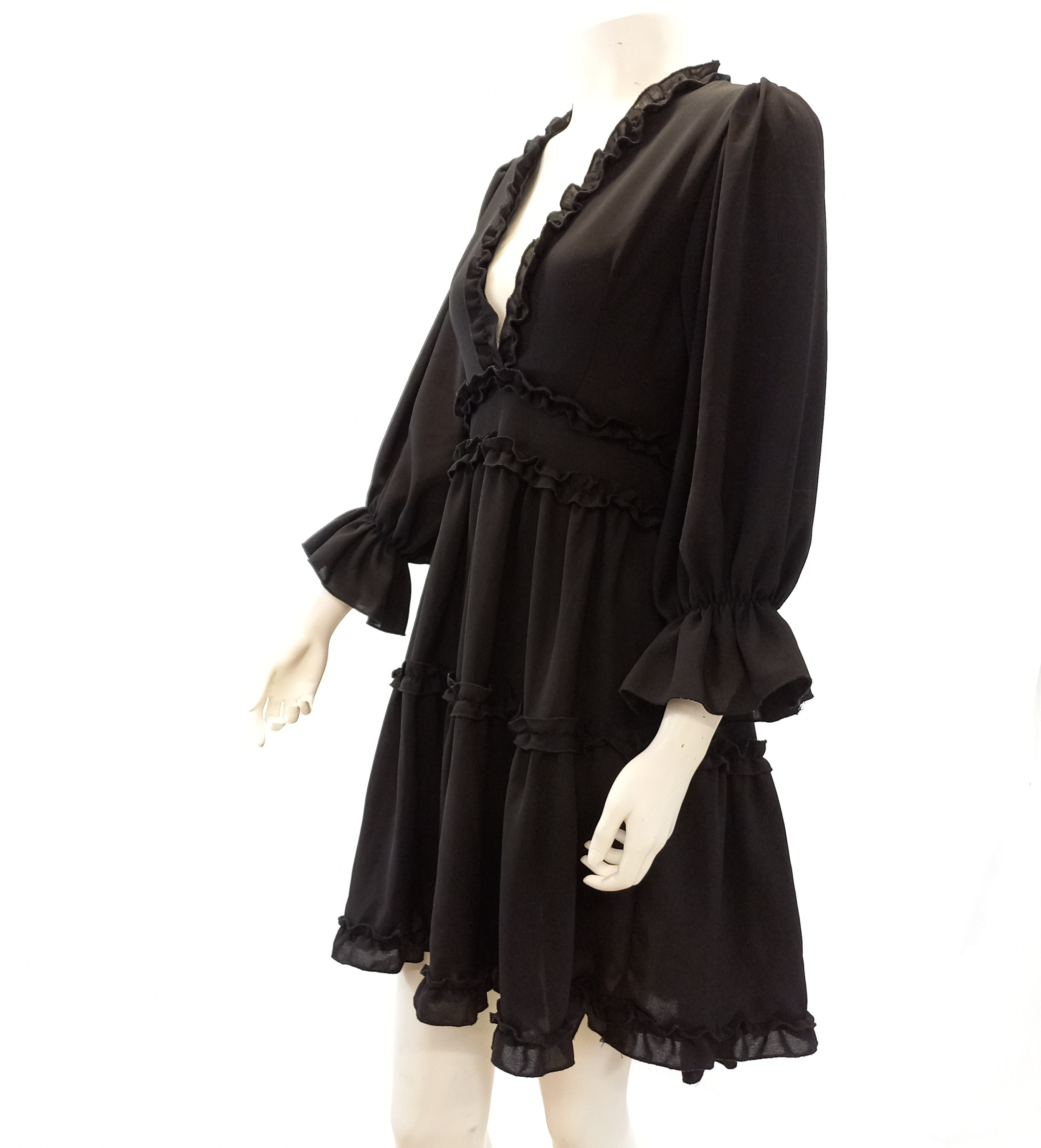 Robe noire Boléro - Manches longues bouffante - Comme neuf - Photo 2