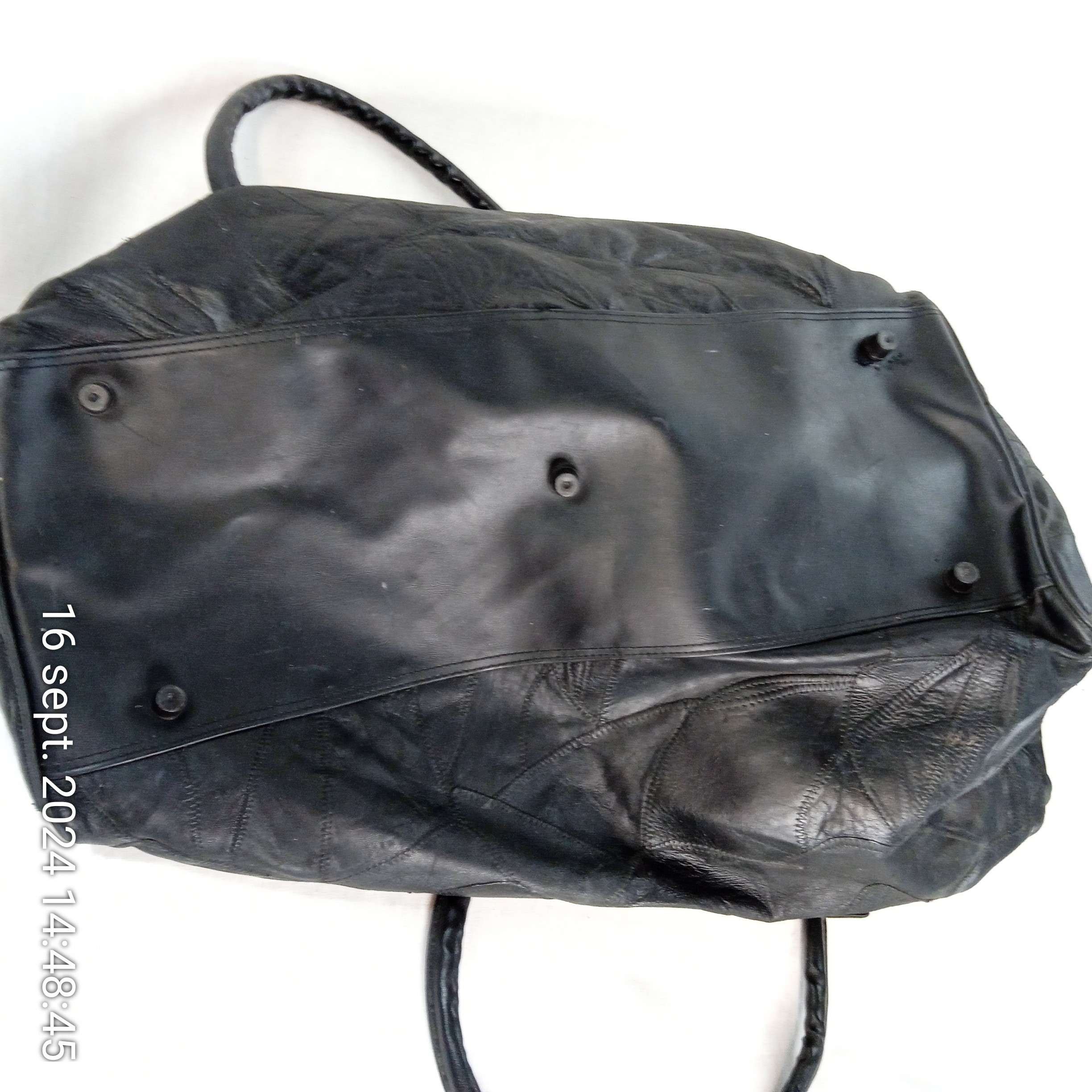 Sac de voyage STELTMAN en cuir noir Bon état - Vue 3 - 