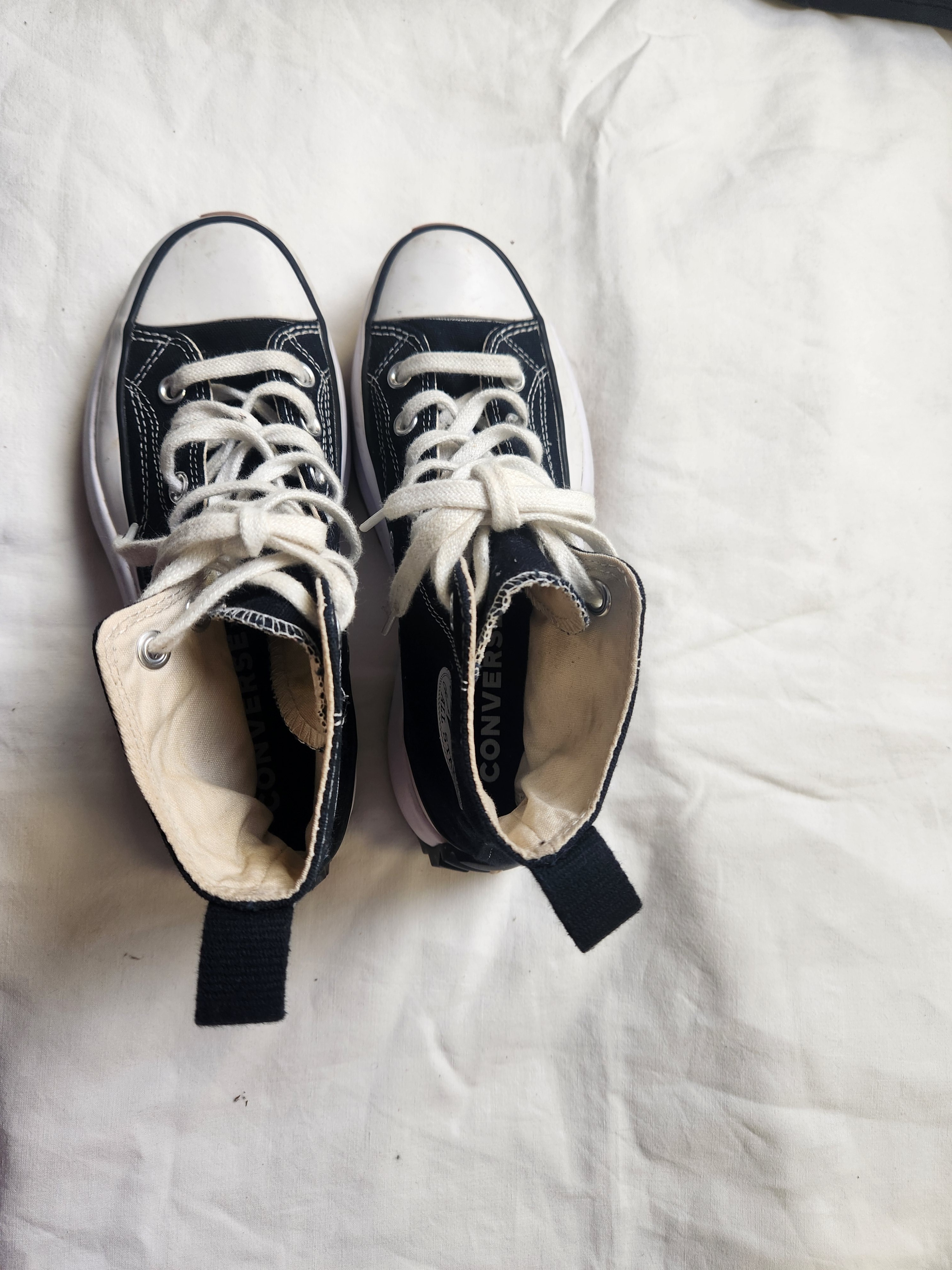 Converse – baskets noirs/ blanc en toile – pointure 37 Bon état - Vue 6 - 