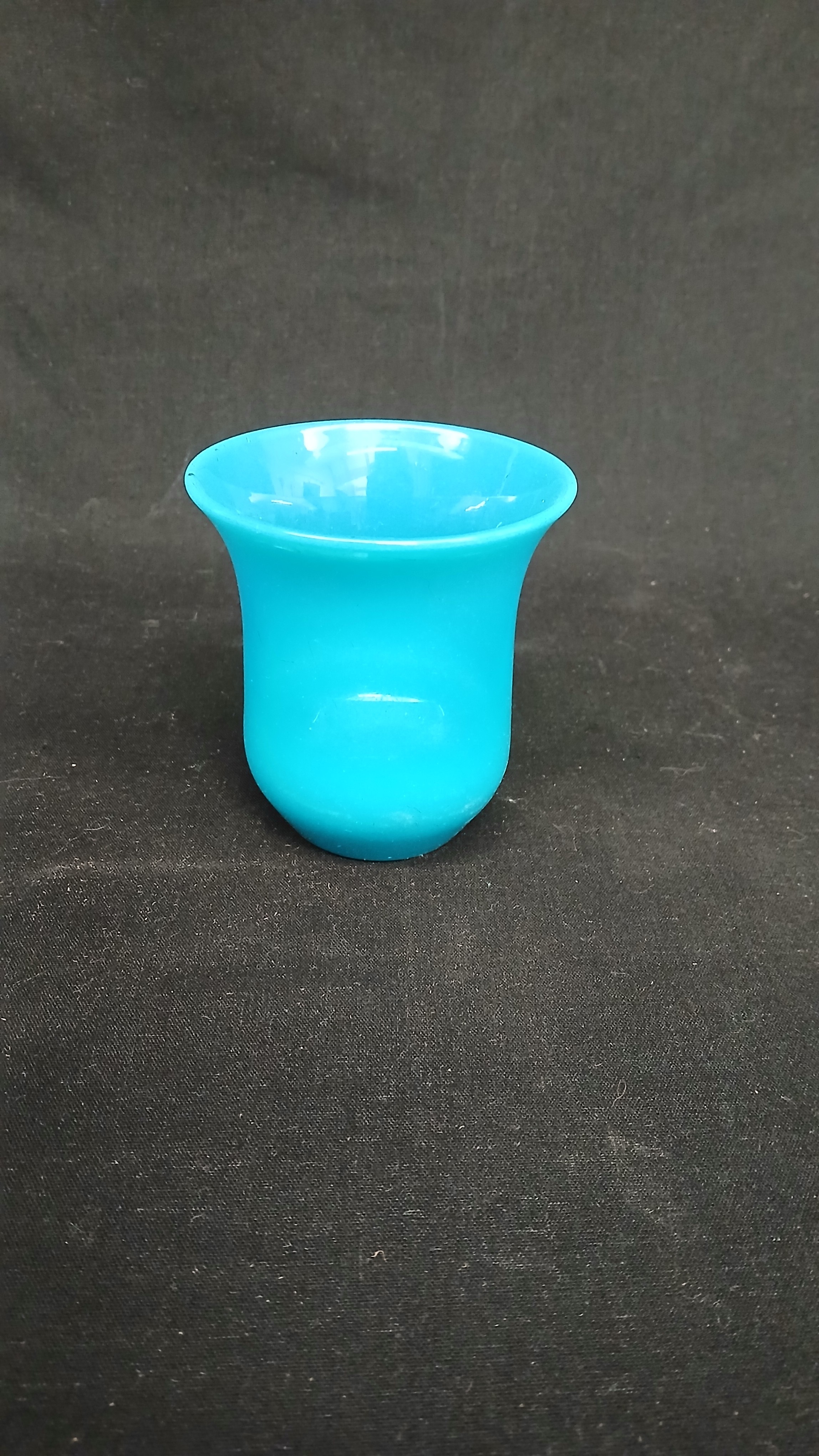 Petit vase bleu opaline vintage ancien 💐🪻🥀 - Photo 2